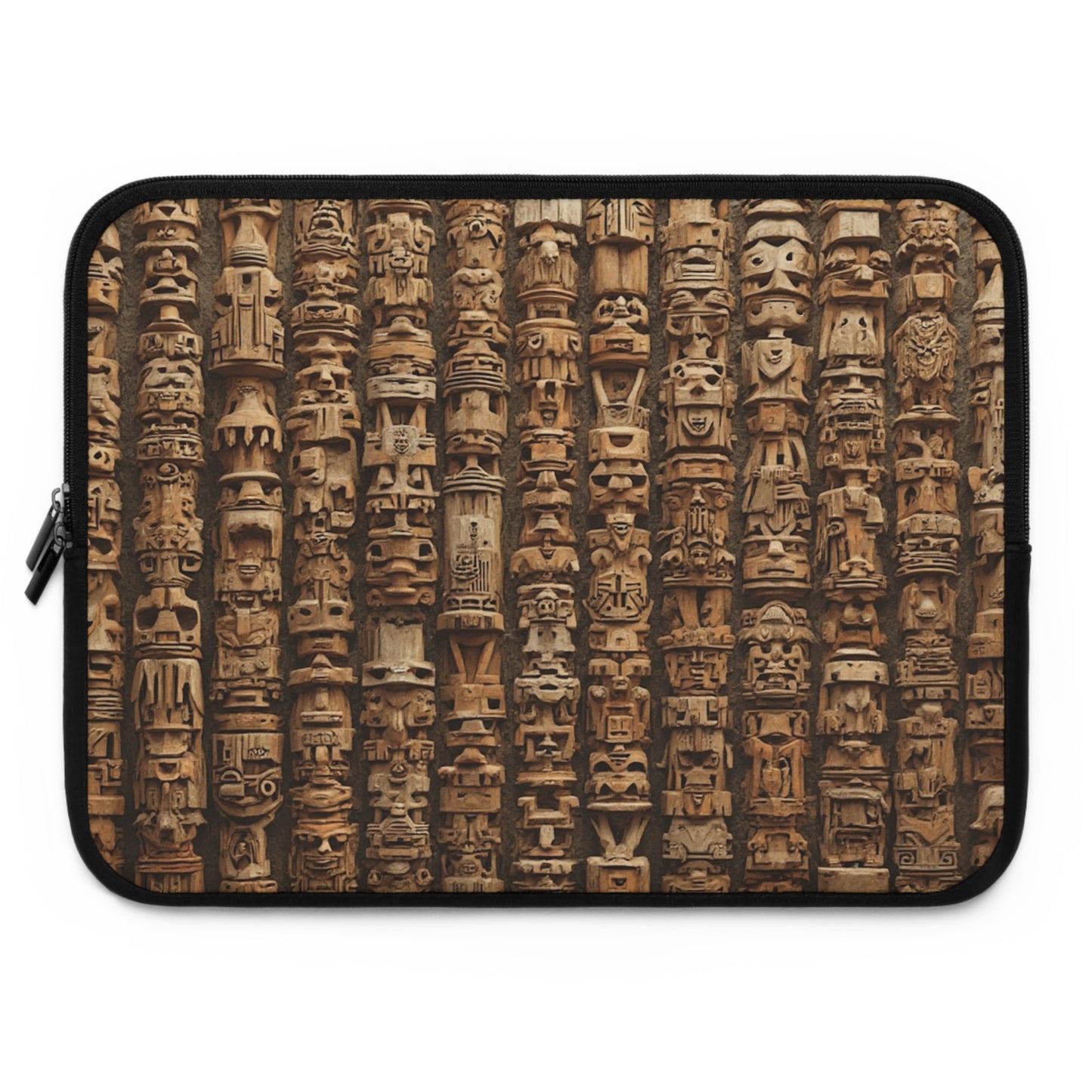 Tropical Laptop Sleeve, 5 Sizes - Perfect for Beach Lovers & Students / Ancient Tiki Totems