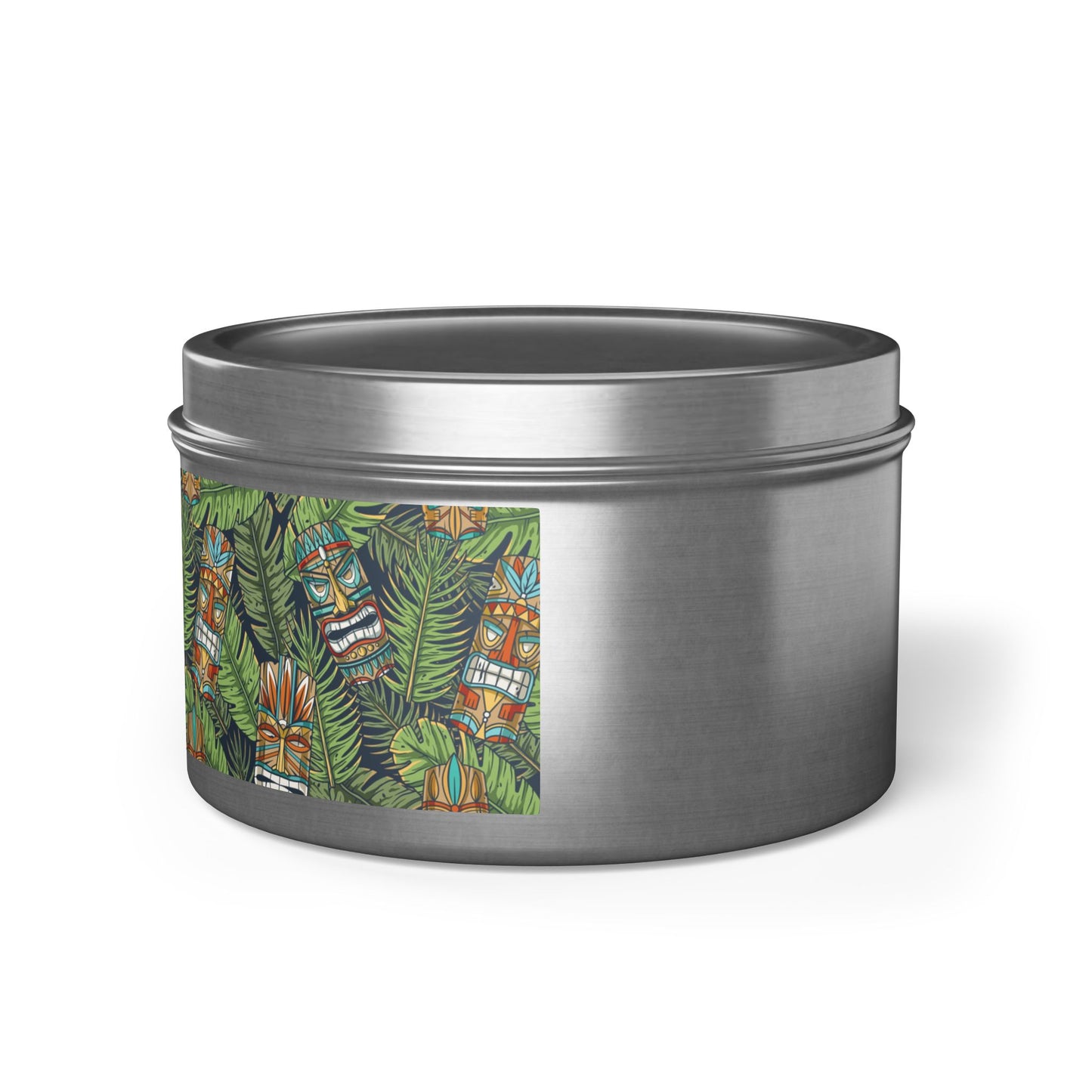 Tin Candles, 2 sizes, 3 tin colors - Tiki Greenery