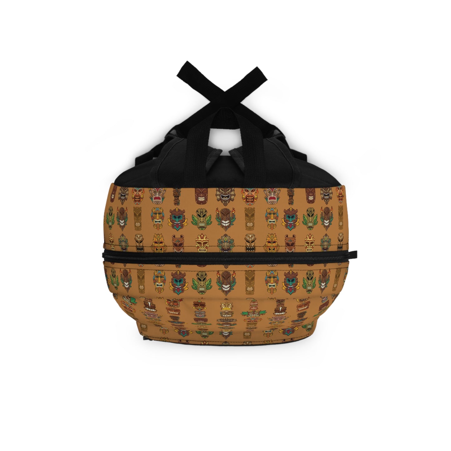 Tropical Backpack  / Tiny Tiki Dudes, Light Brown