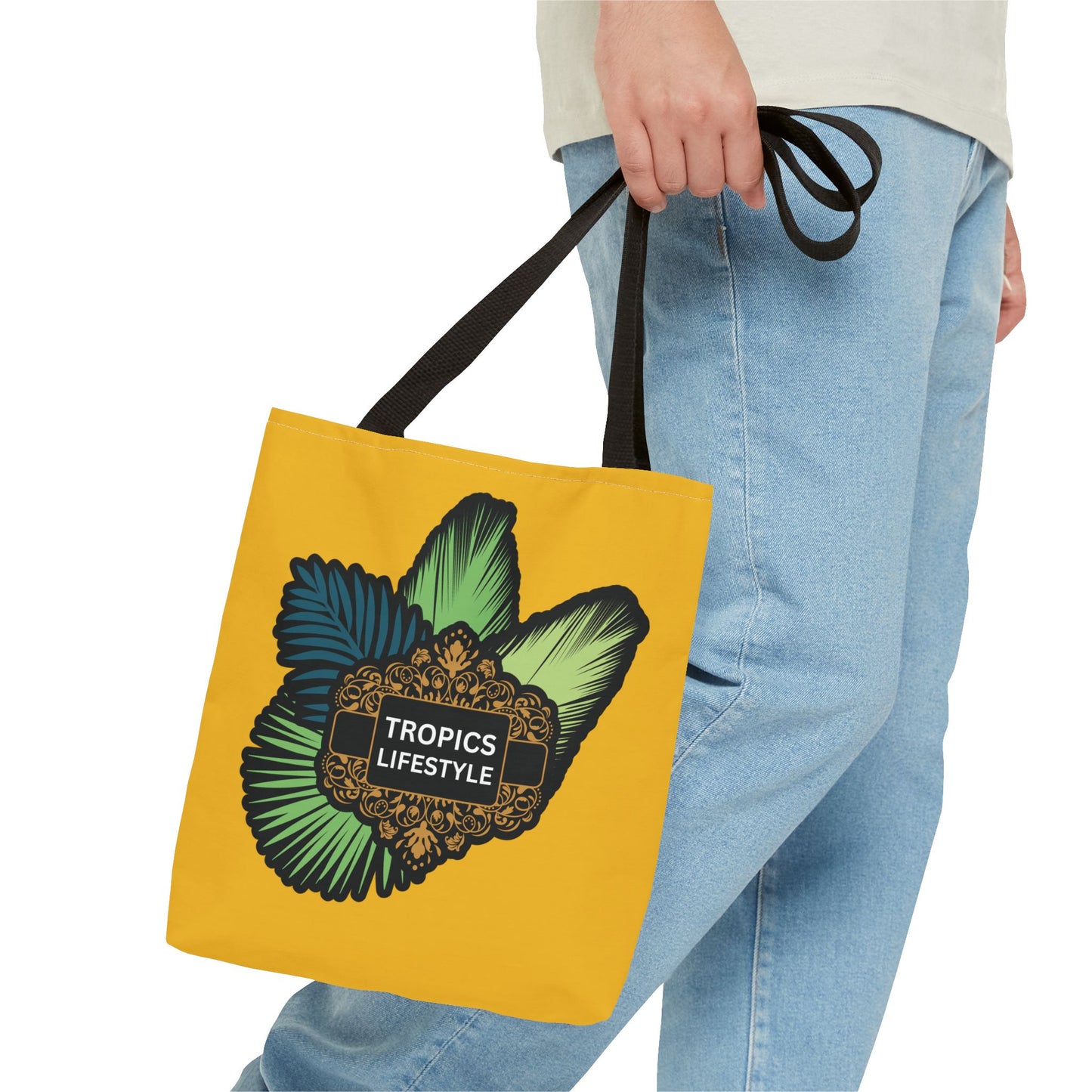 Elegant Tropics Lifestyle Logo Tote Bag - 3 Sizes, Yellow