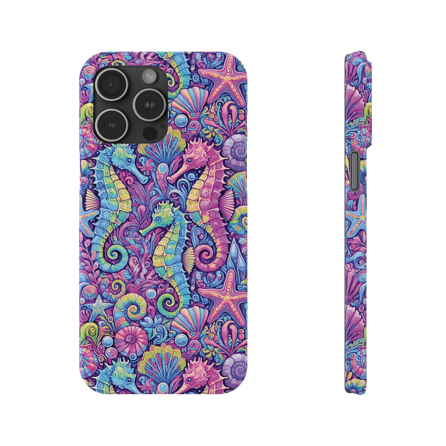 Slim Phone Cases - Seahorses, Fantasy POP