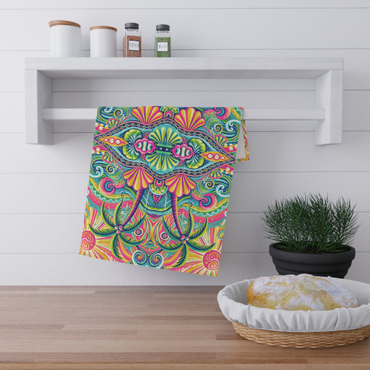 Tea Towels (cotton, poly), Kaleido Bay