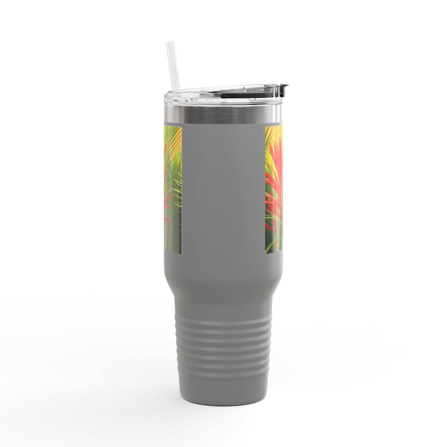 Red Flame Palms Insulated Travel Mug - 40oz - Perfect for Outdoor Adventures