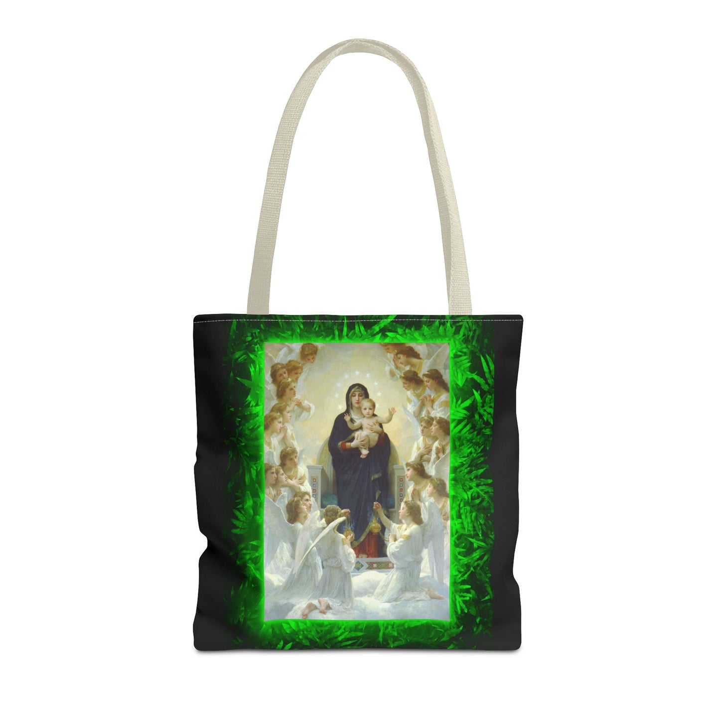 Religious Mary With the Angels Tropical Tote Bag - 3 Sizes