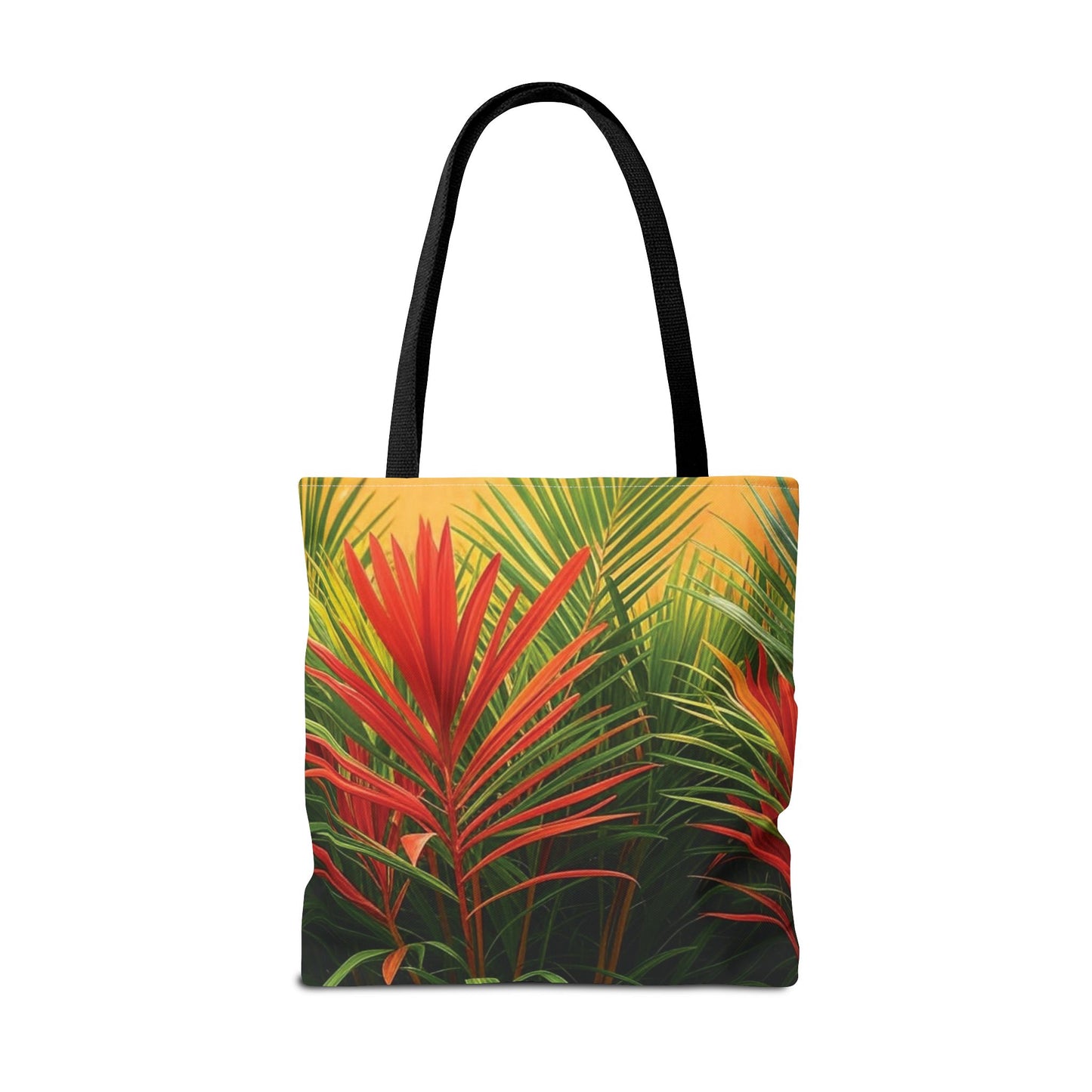 Red Flame Palm Tote Bag - 3 Sizes