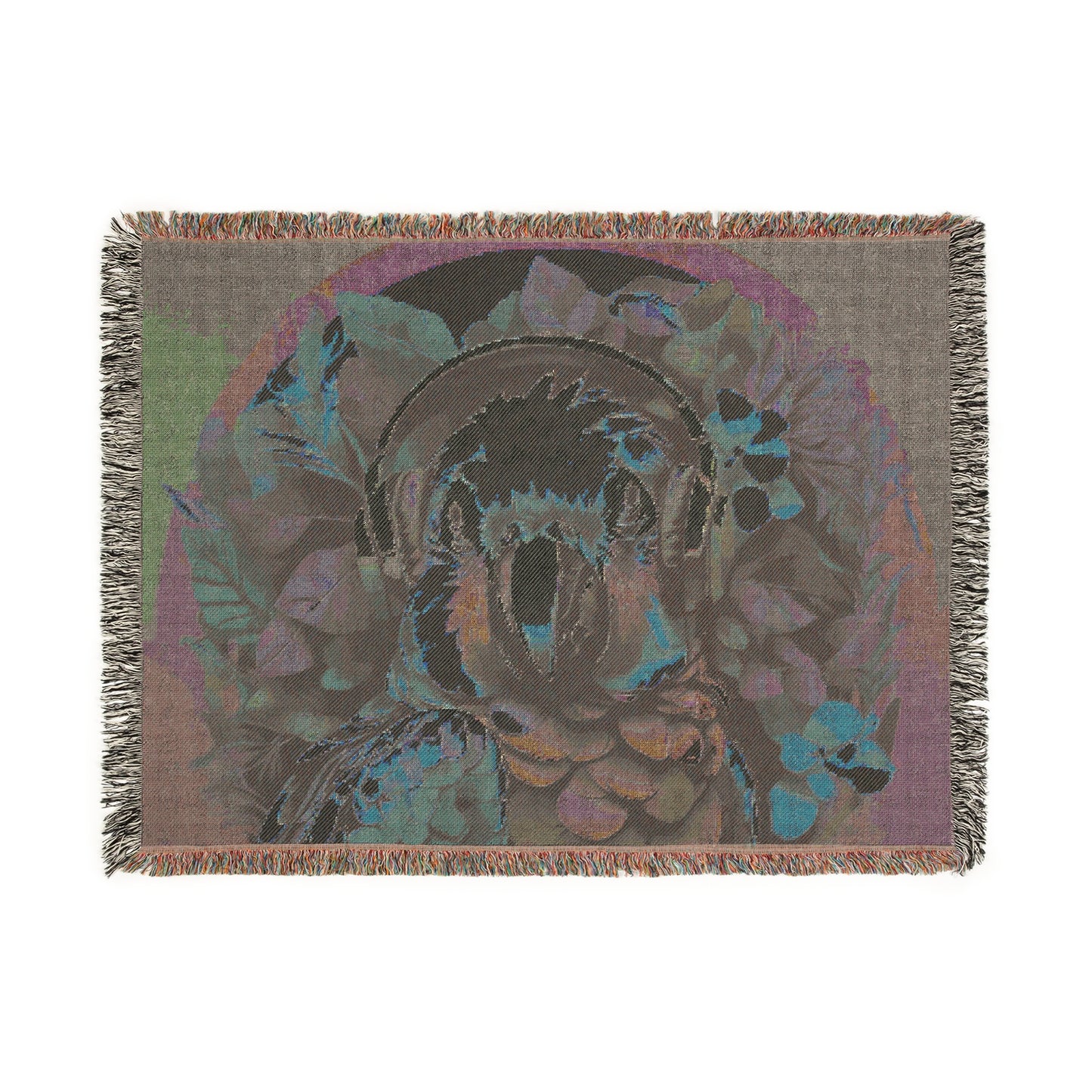 Woven Blanket, 3 Sizes - Tropical Home Decor / Rockin' Out Parrot