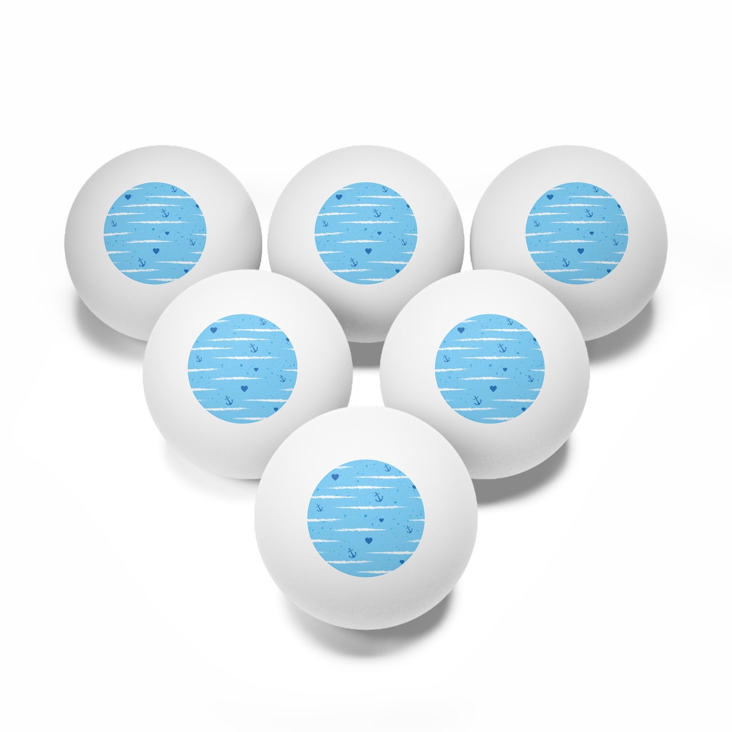 Tropical Paradise Ping Pong Balls - 6 Pack with Sailing