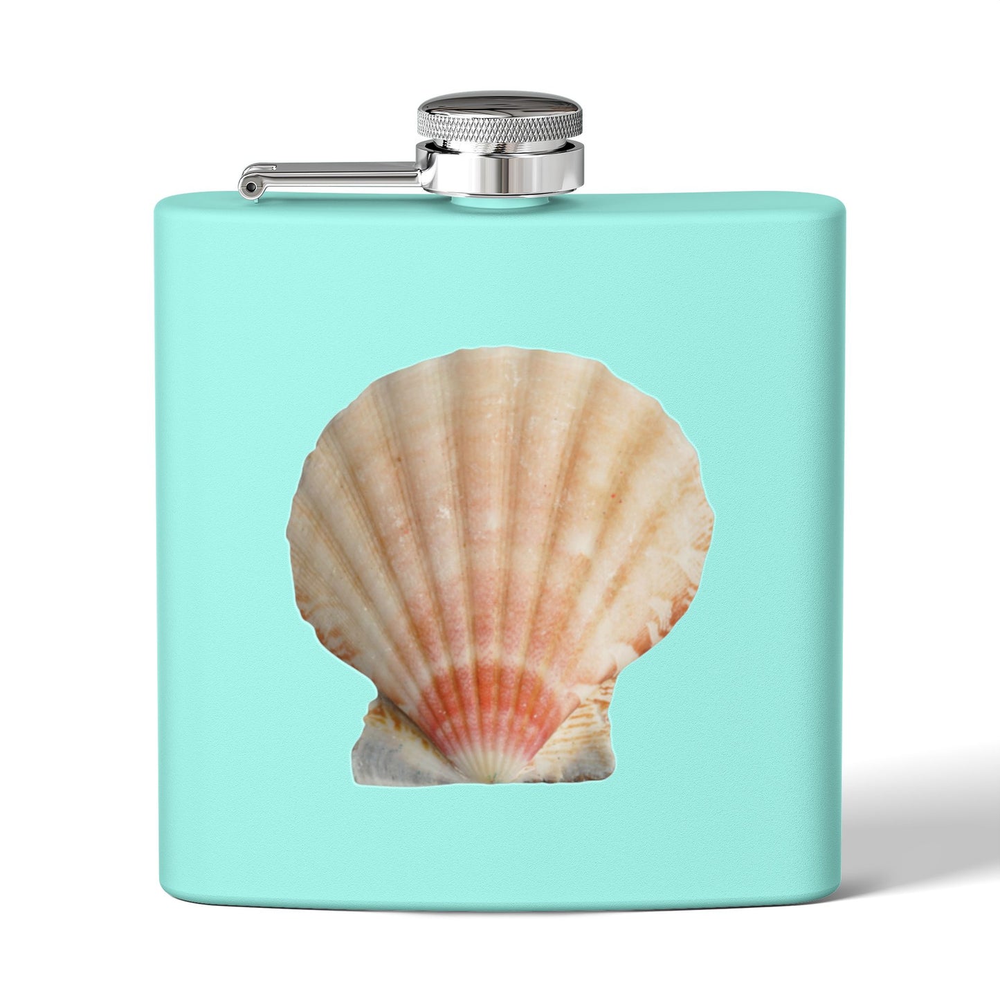 Tropical Stainless Steel 6 oz. Flask, Many Colors  – Rea Scallop Shell