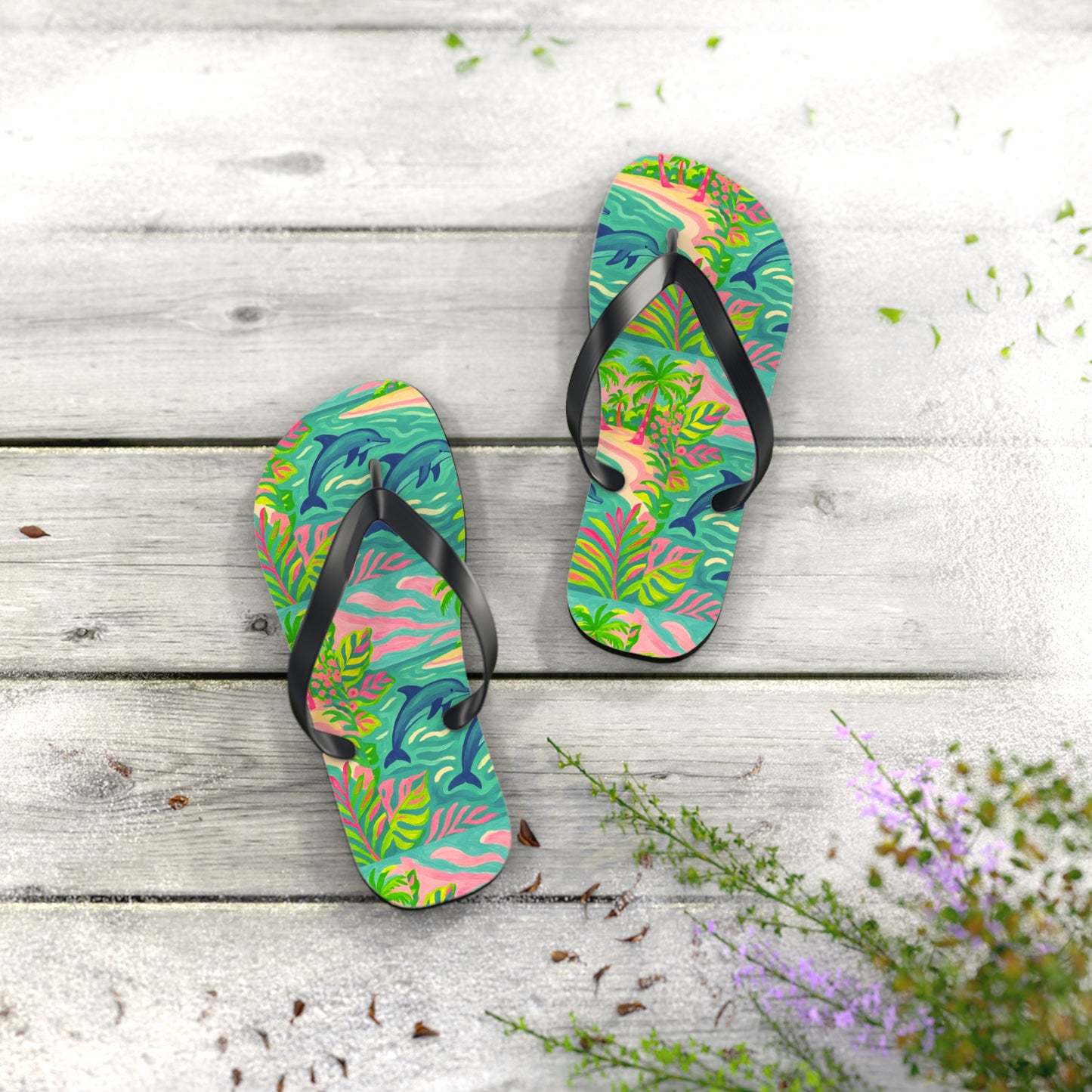 Flip Flops - Jumping Dolphins