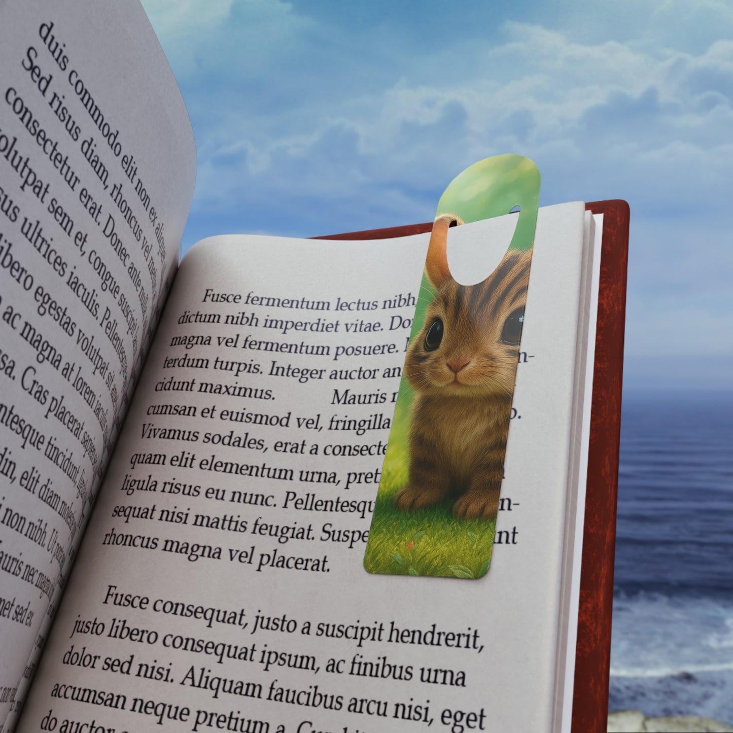 Tropical Bookmark - Aluminum, Baby Sumatran Rabbit
