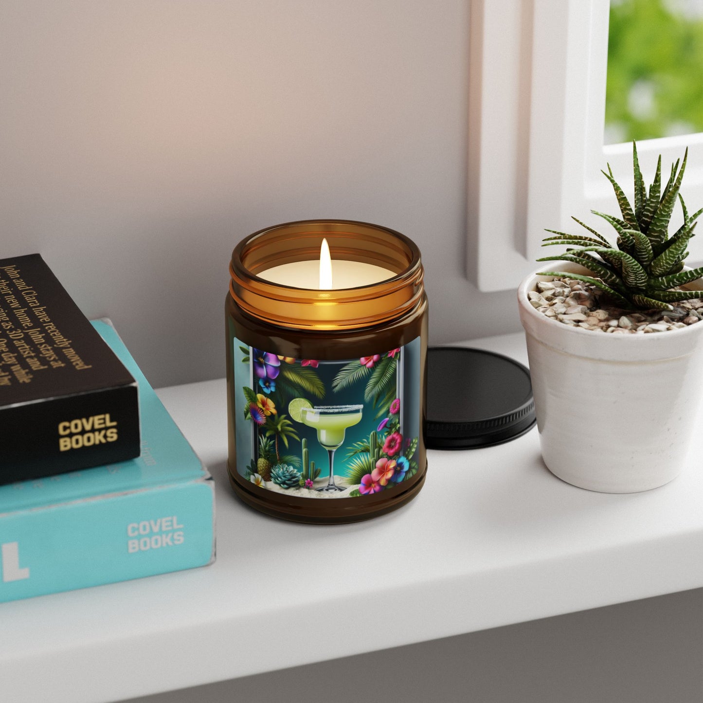 Soy Candle in Amber Jar - Multi-Size / Tropical Margarita