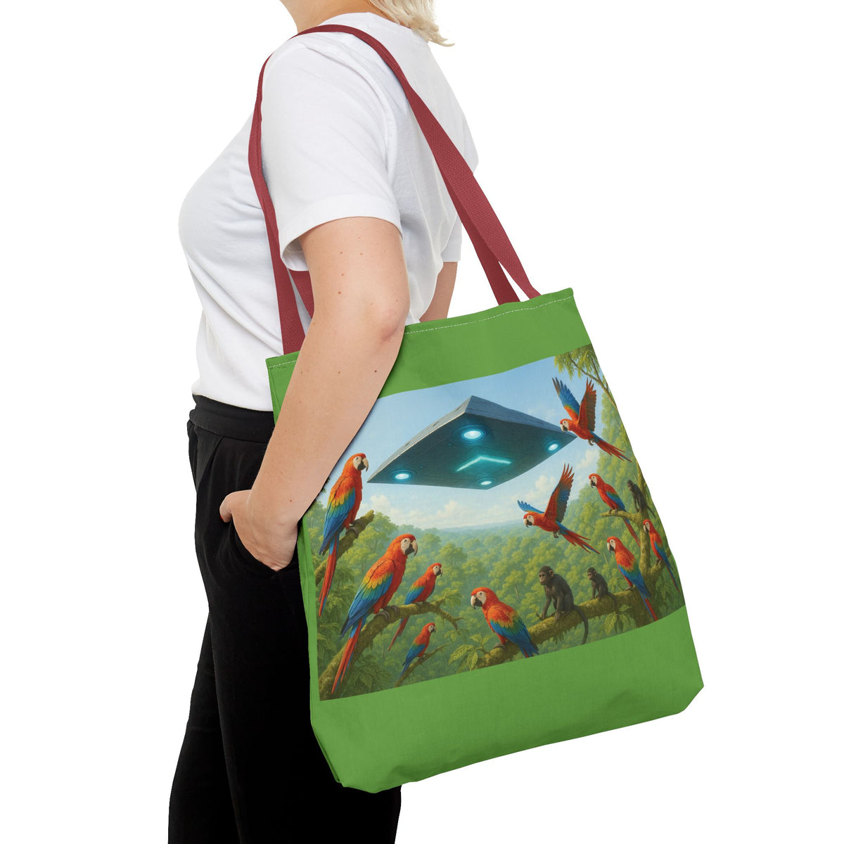 UFO and Macaws Tote Bag - 3 Sizes