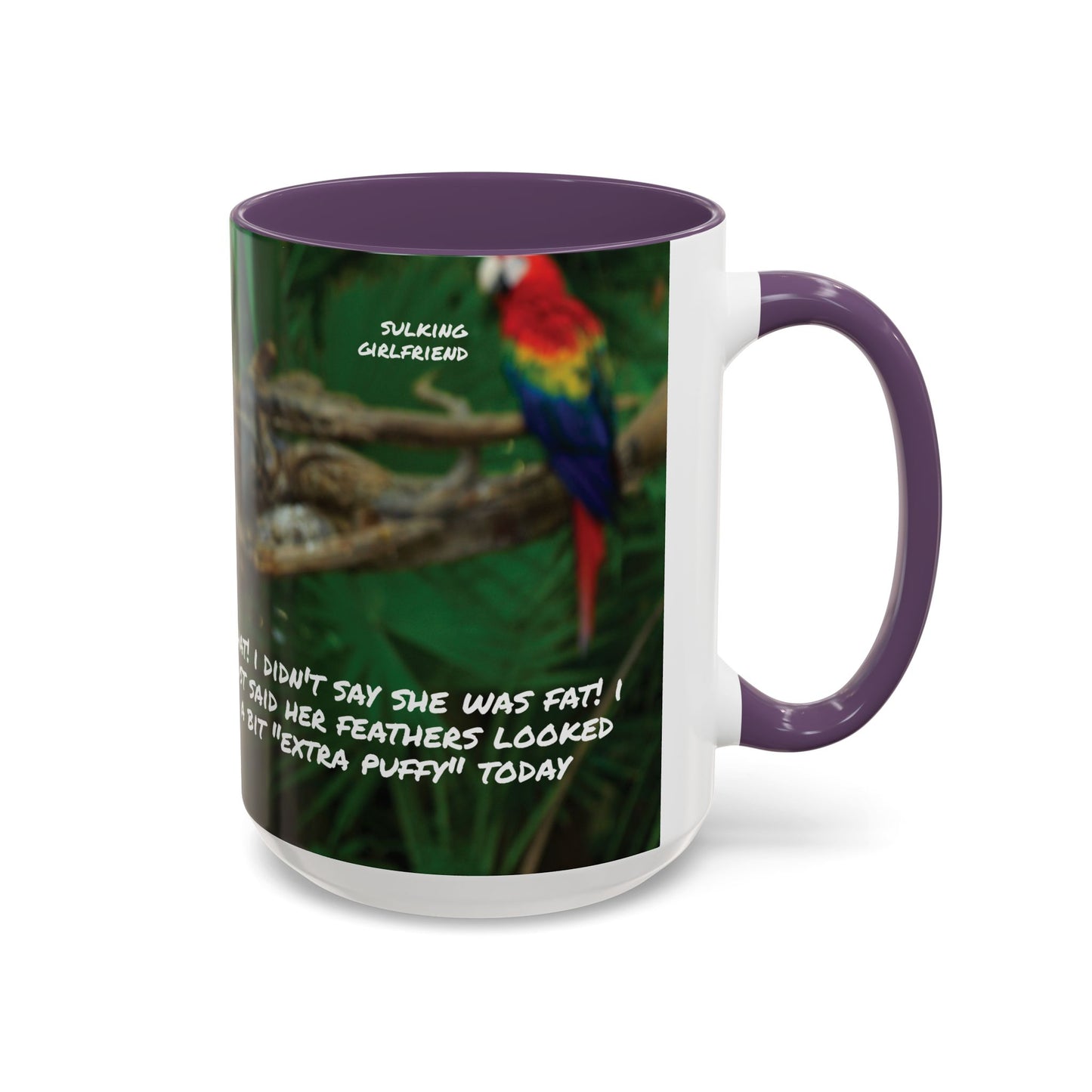 Parrot Accent Coffee Mug (11, 15oz), 8 Colors - Extra Puffy