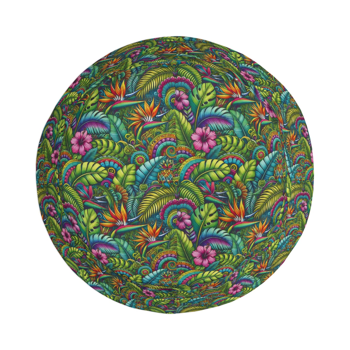 Tropical Polyester Bucket Hat, 2 Sizes - Rainforest Blooms