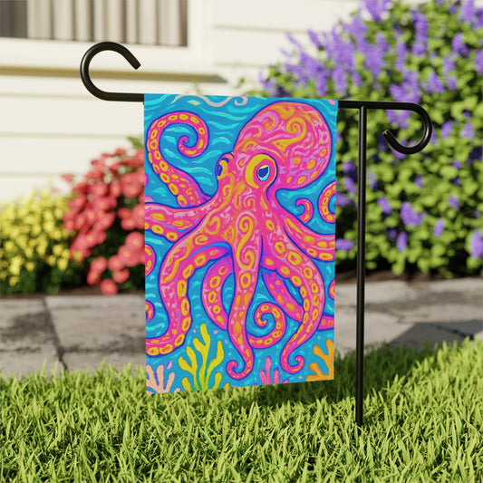 Tropical Garden Flag - Perfect for Outdoor Decor / Octopus Kraken Joe