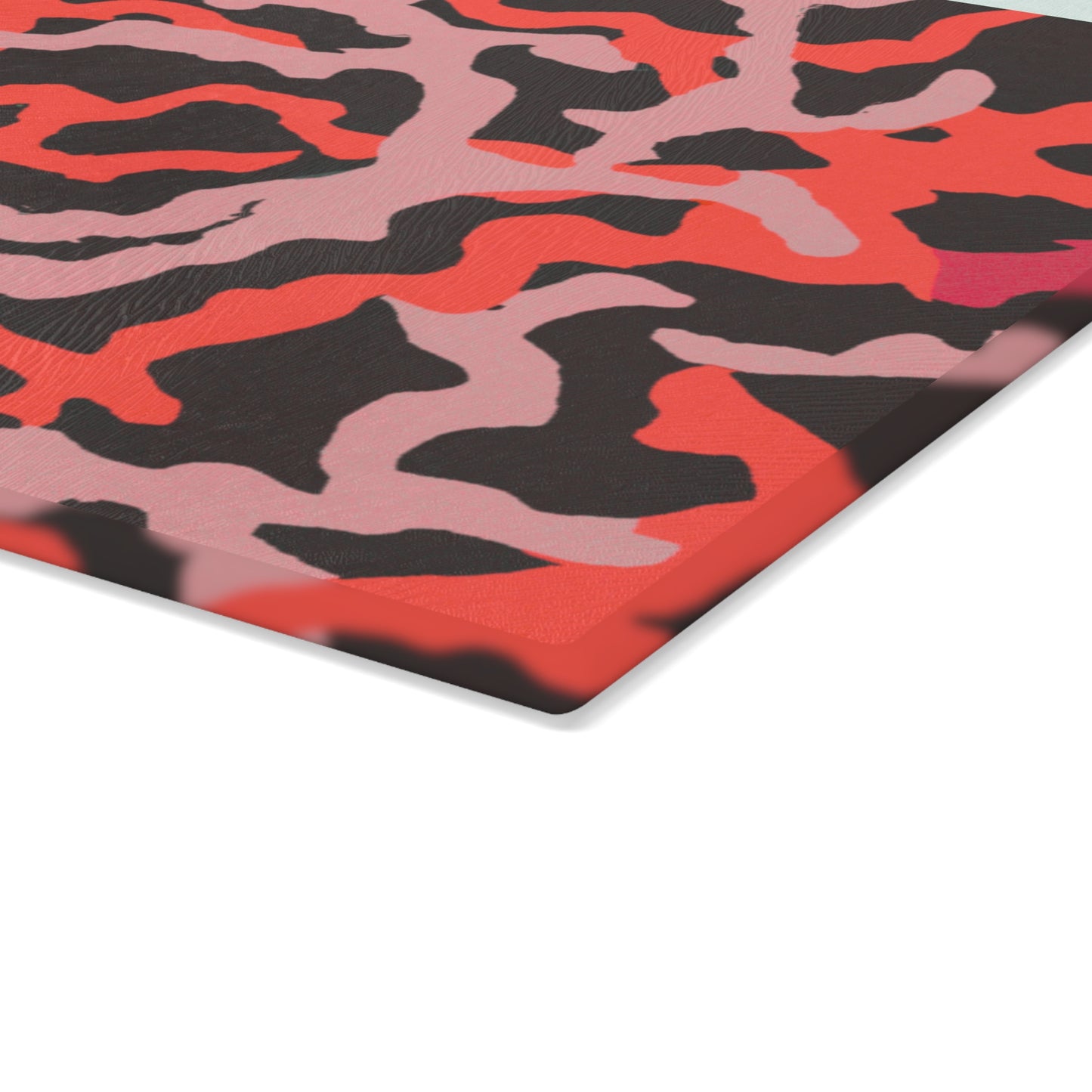 Glass Cutting Board, 2 sizes - Coral Threads/Red