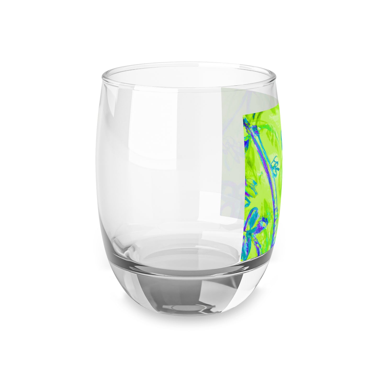 Whiskey Glass, Tropical Doodles/Hot Lime