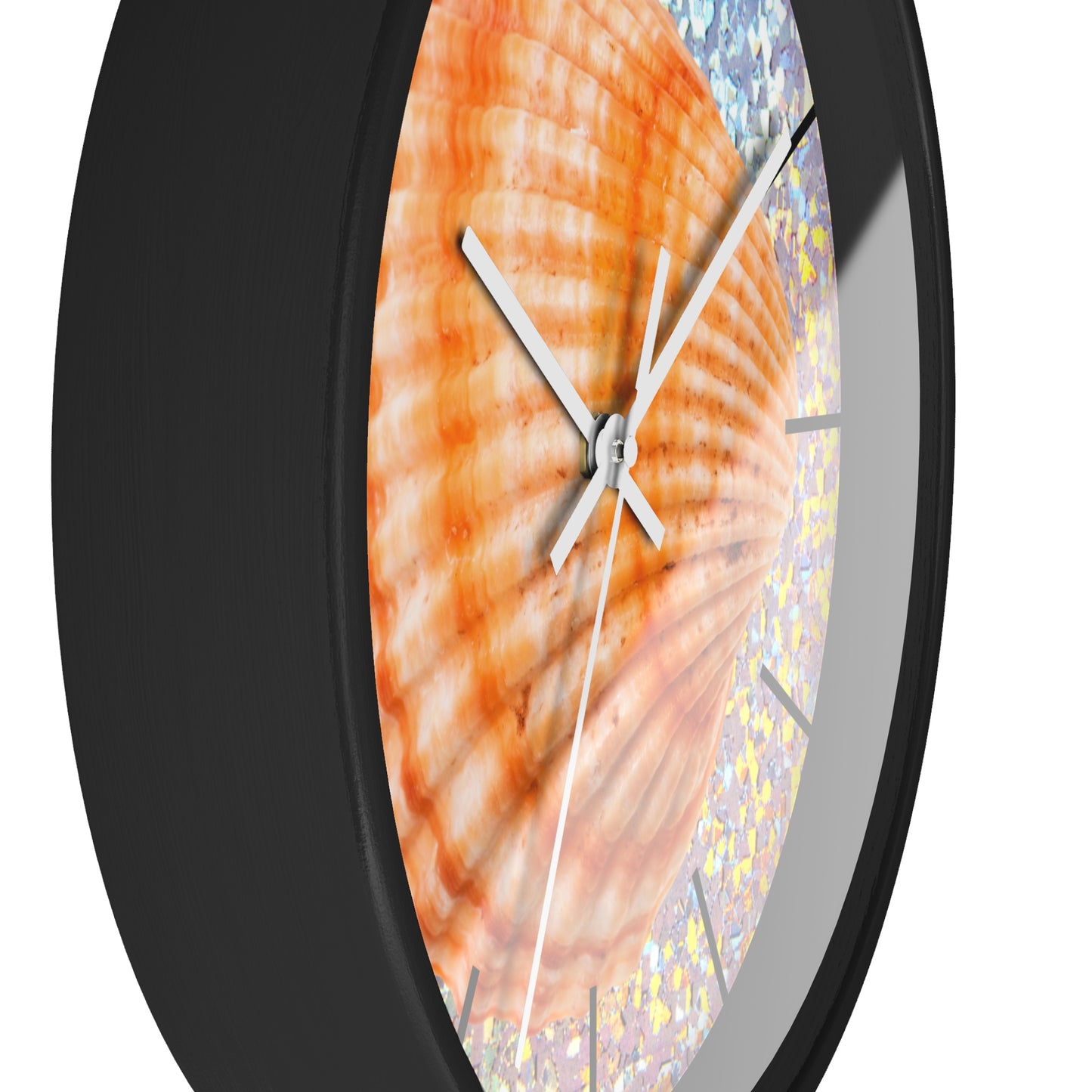 Wall Clock, Disco Orange Scallop, Hands/Base Variants