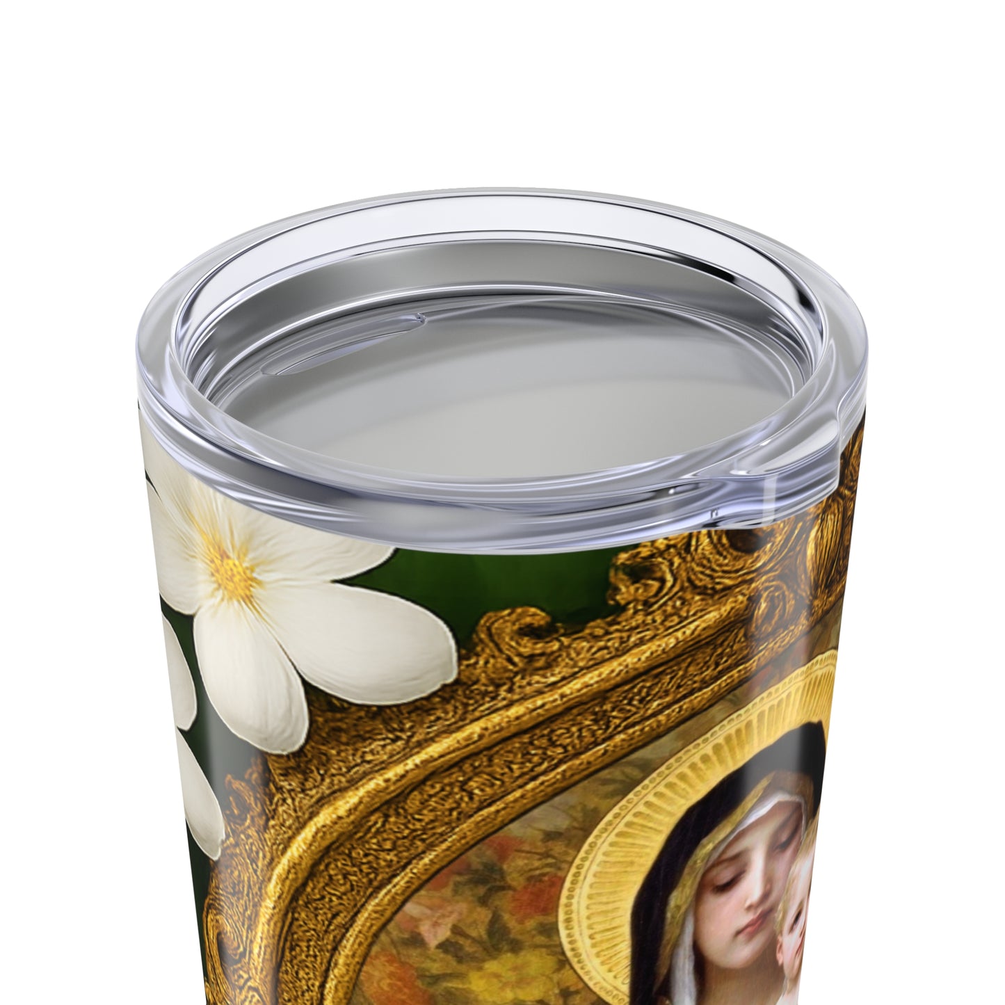 20oz Religious Glossy Tumbler, Stainless Steel / Virgin of the Lilies