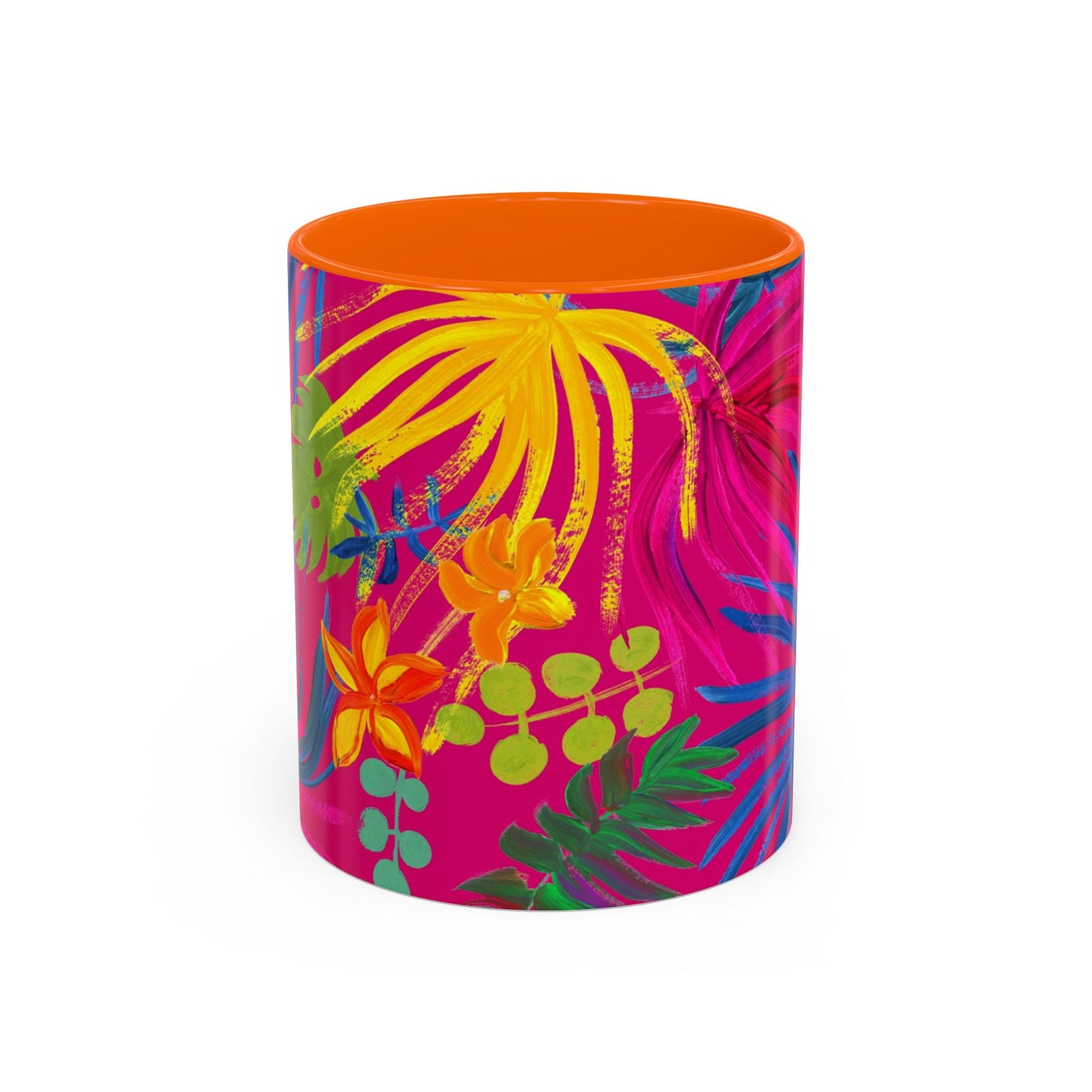 Accent Coffee Mug | Tropical-Inspired Drinkware / Exotic Flora