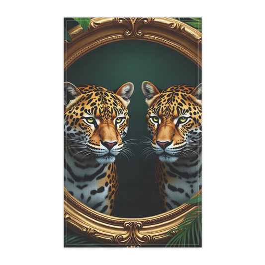 Tropical Tea Towels – Paradise Kitchen Decor / Framed Jaguars