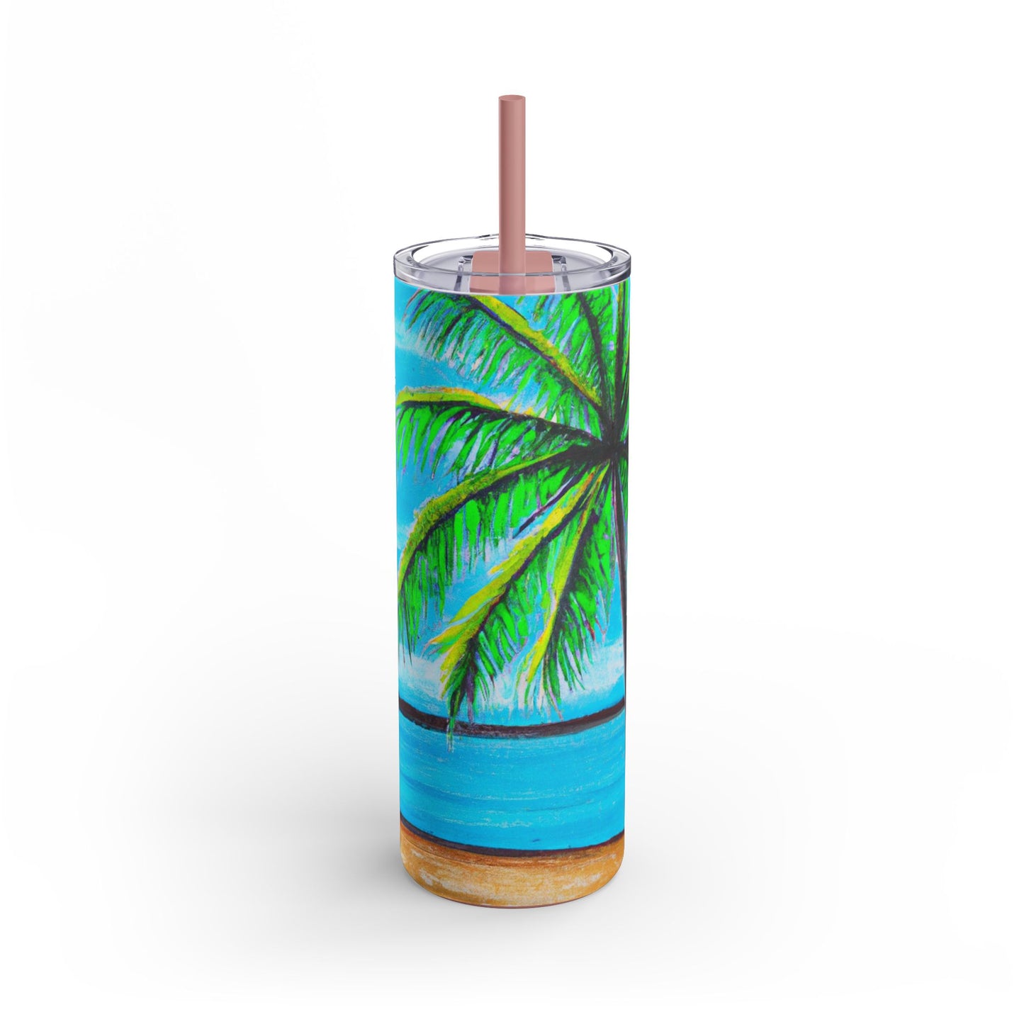 20oz Matte Tumbler, 7 Colors - Stylish Travel Cup - Calm Beach