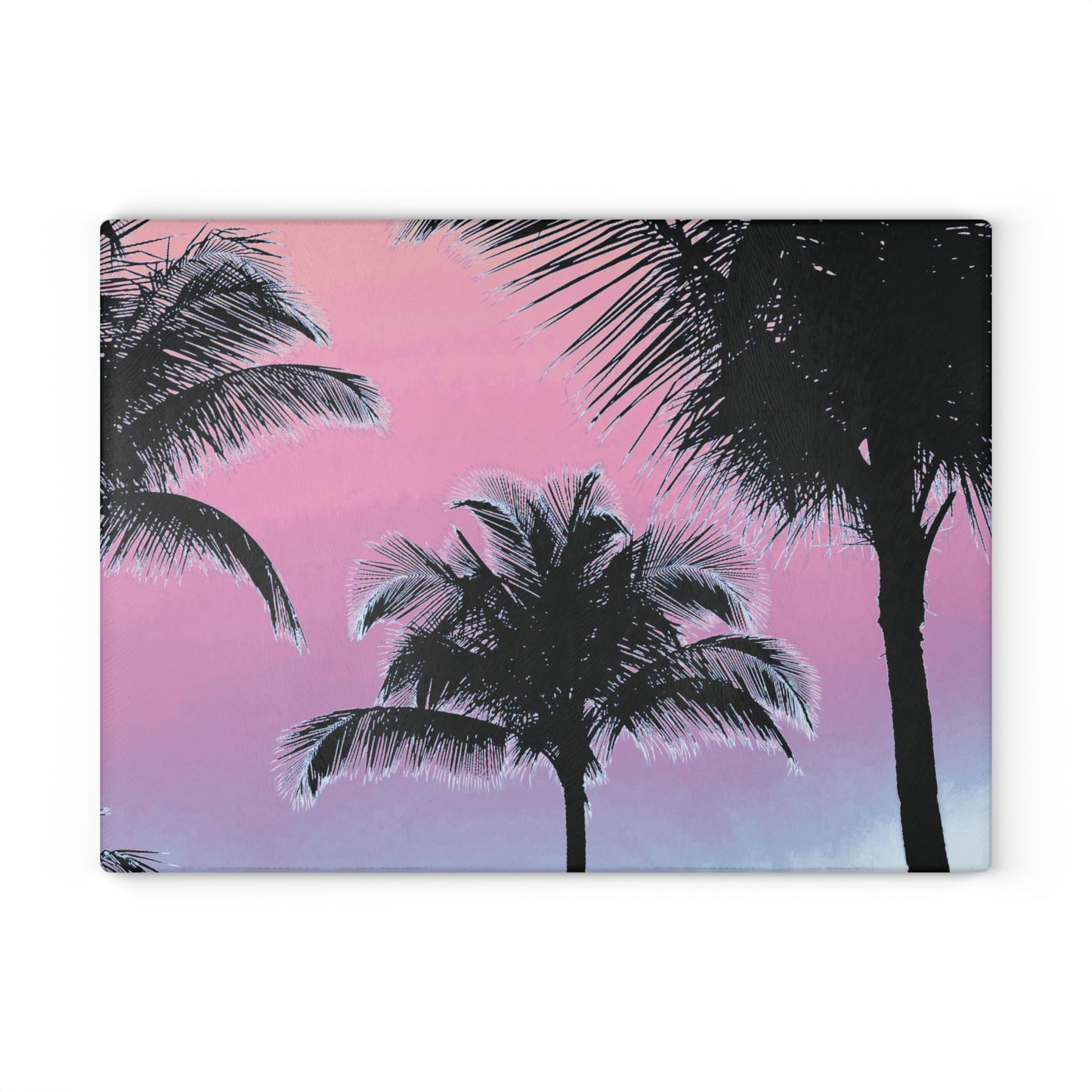 Glass Cutting Board, 2 sizes - Palm Glow/Pastels