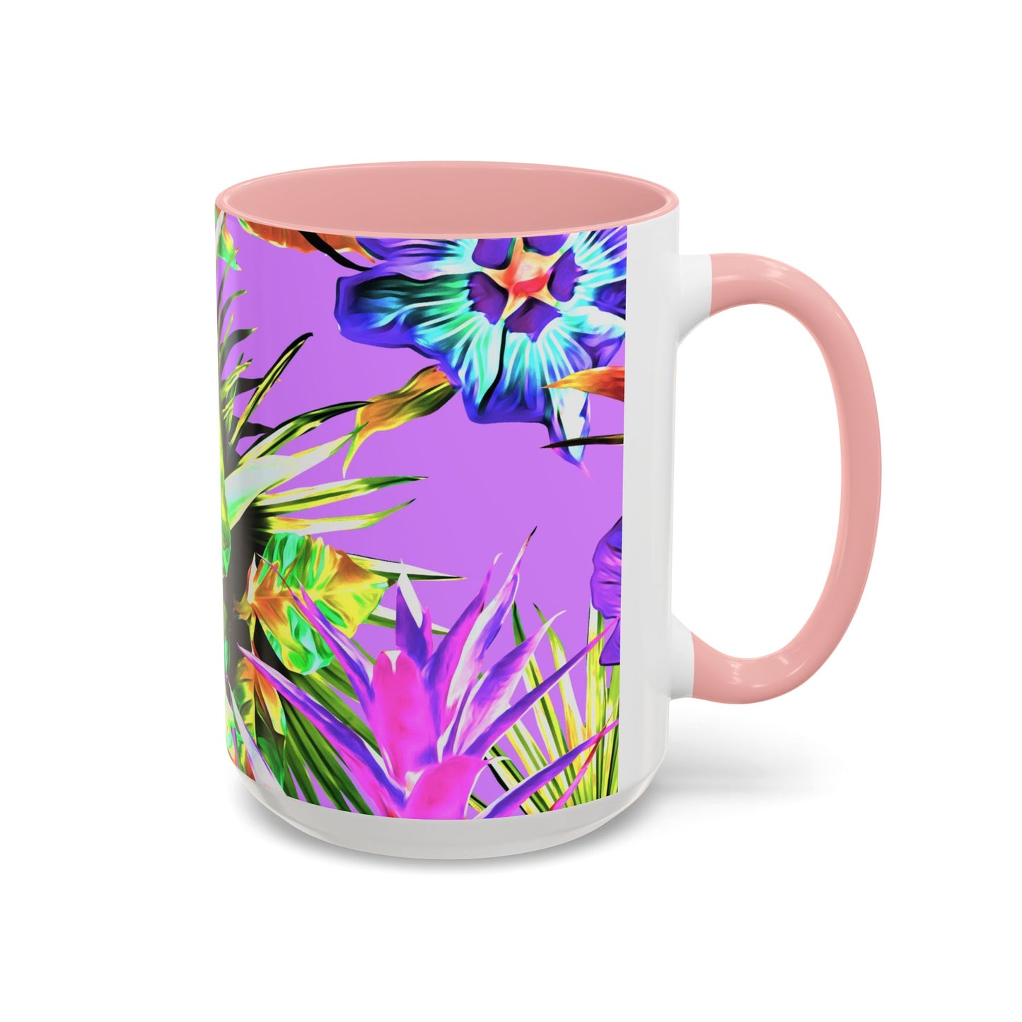 Accent Coffee Mug (11, 15oz), Plant Palooza, purple / Various Colors