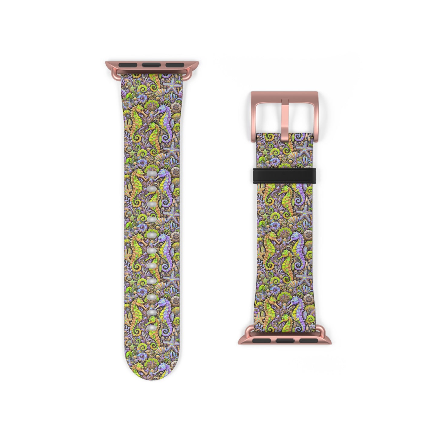 Apple Watch Band - Tropical Seahorse Trio, Yellow/Purple