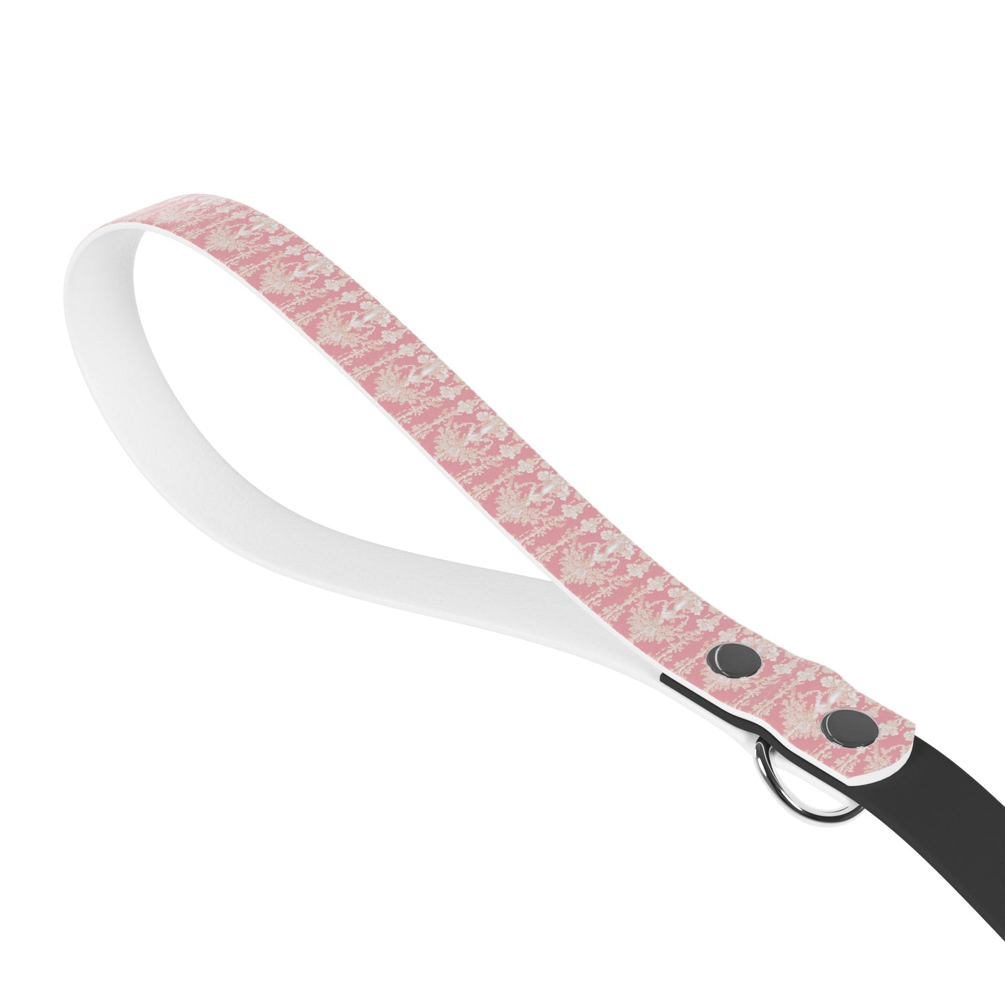 Leash - Pearl Lady Toile, hibiscus pink