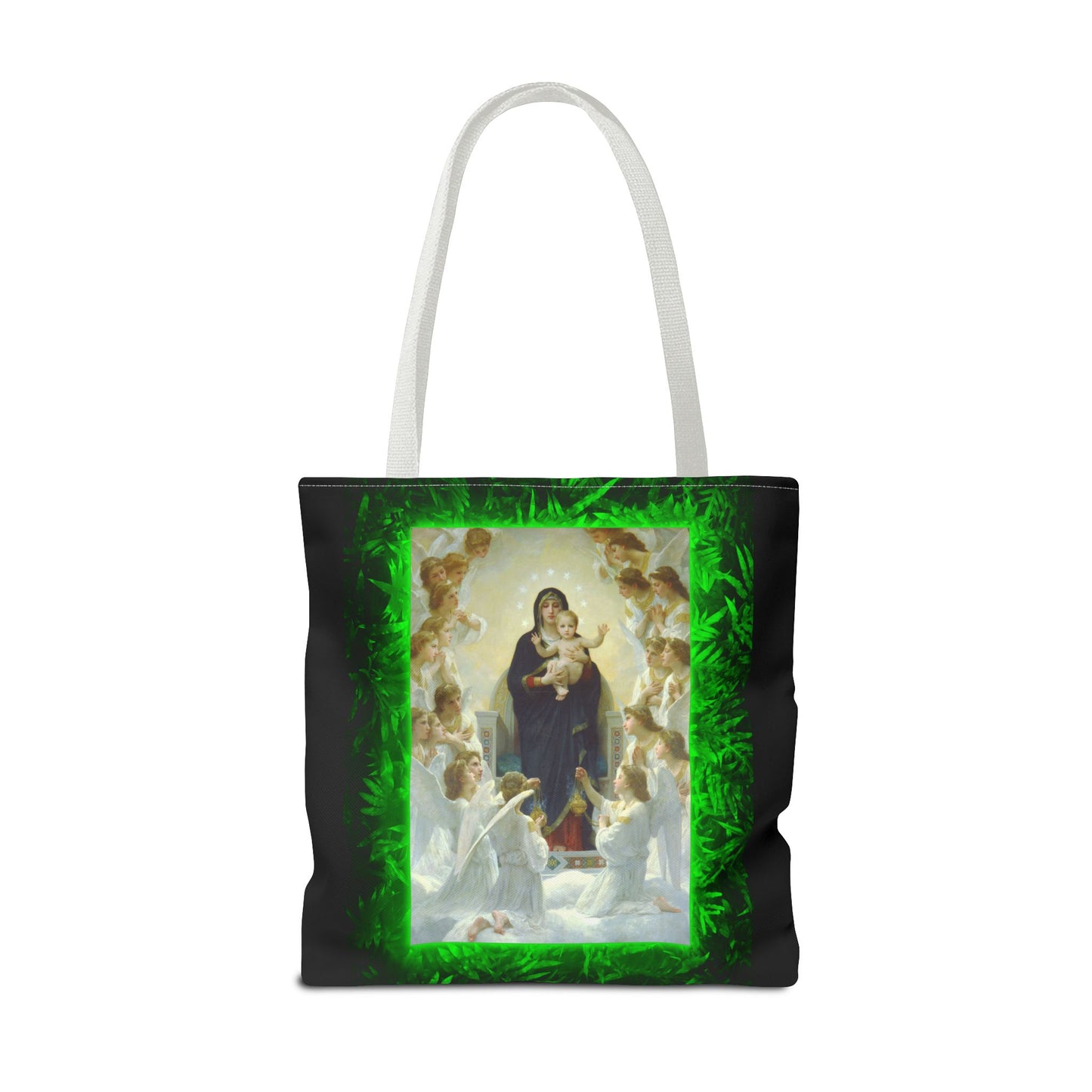 Religious Mary With the Angels Tropical Tote Bag - 3 Sizes