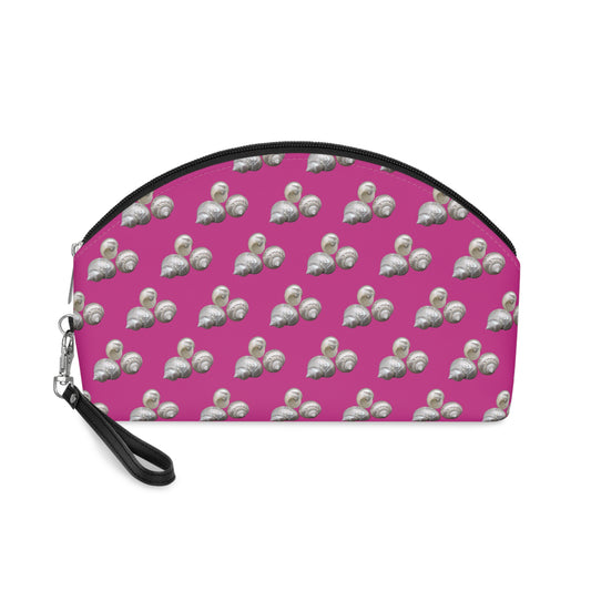 Makeup Bag - White Nautilus Trio. Pink