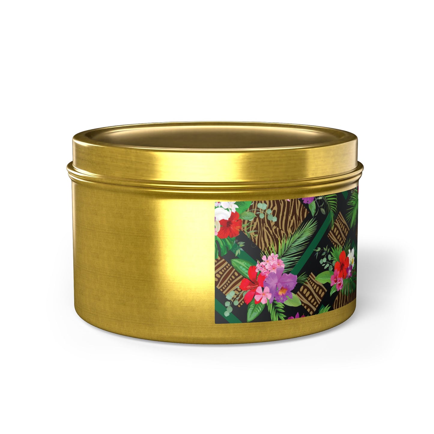 Tin Candles, 2 sizes, 3 tin colors - Tiki Orchids