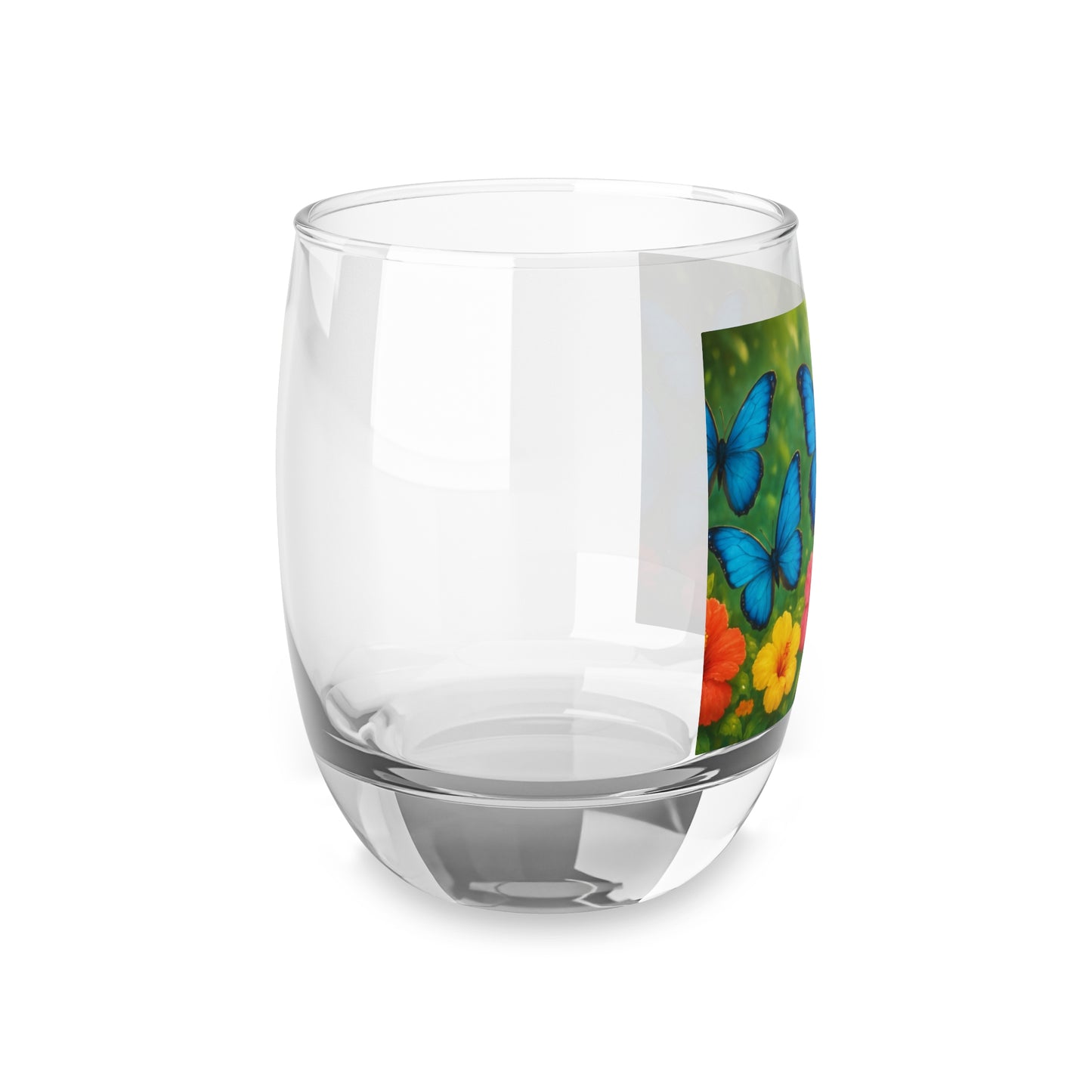 Whiskey Glass, Morpho Butterflies Flight