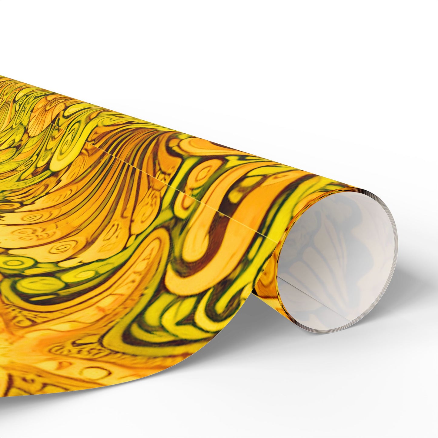 Wrapping Paper - Tropical Gift Wrap for All Occasions, 3 Sizes/2 Finishes / Seahorses, Yellow