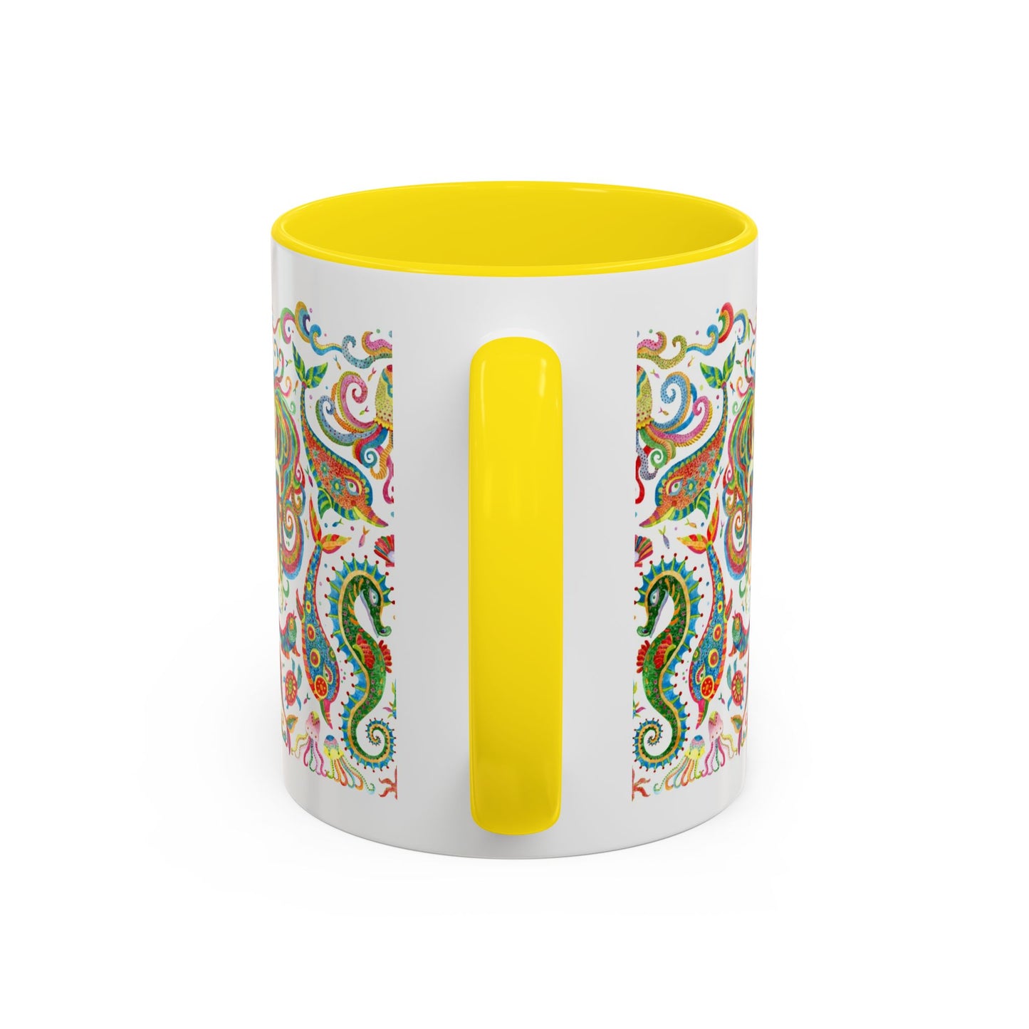 Accent Coffee Mug | Tropical-Inspired Drinkware / Colorful Mermaid Kingdom