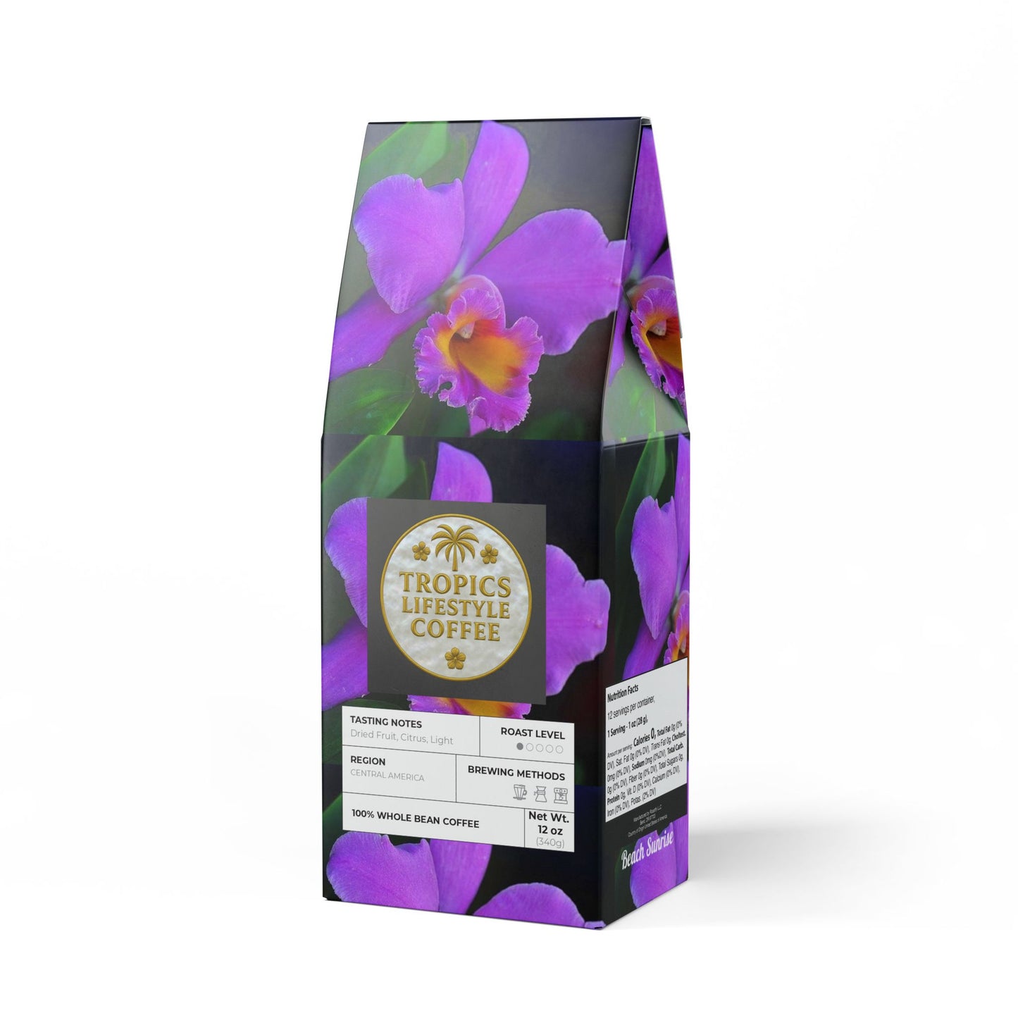 Beach Sunrise Blend™ (Light Roast) Specialty Grade Craft Coffee / Purple Orchid
