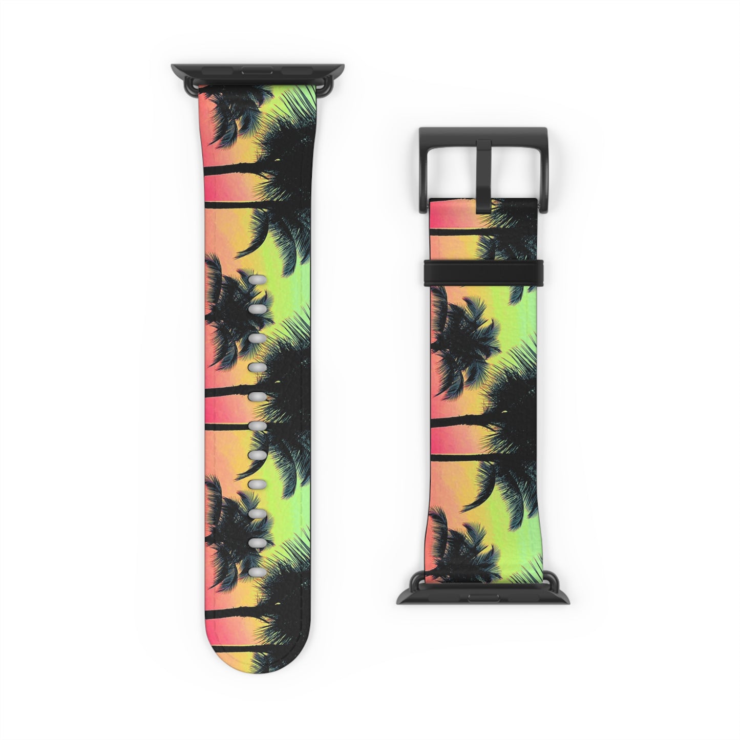 Apple Watch Band - Tropical Palm Glow Sangria