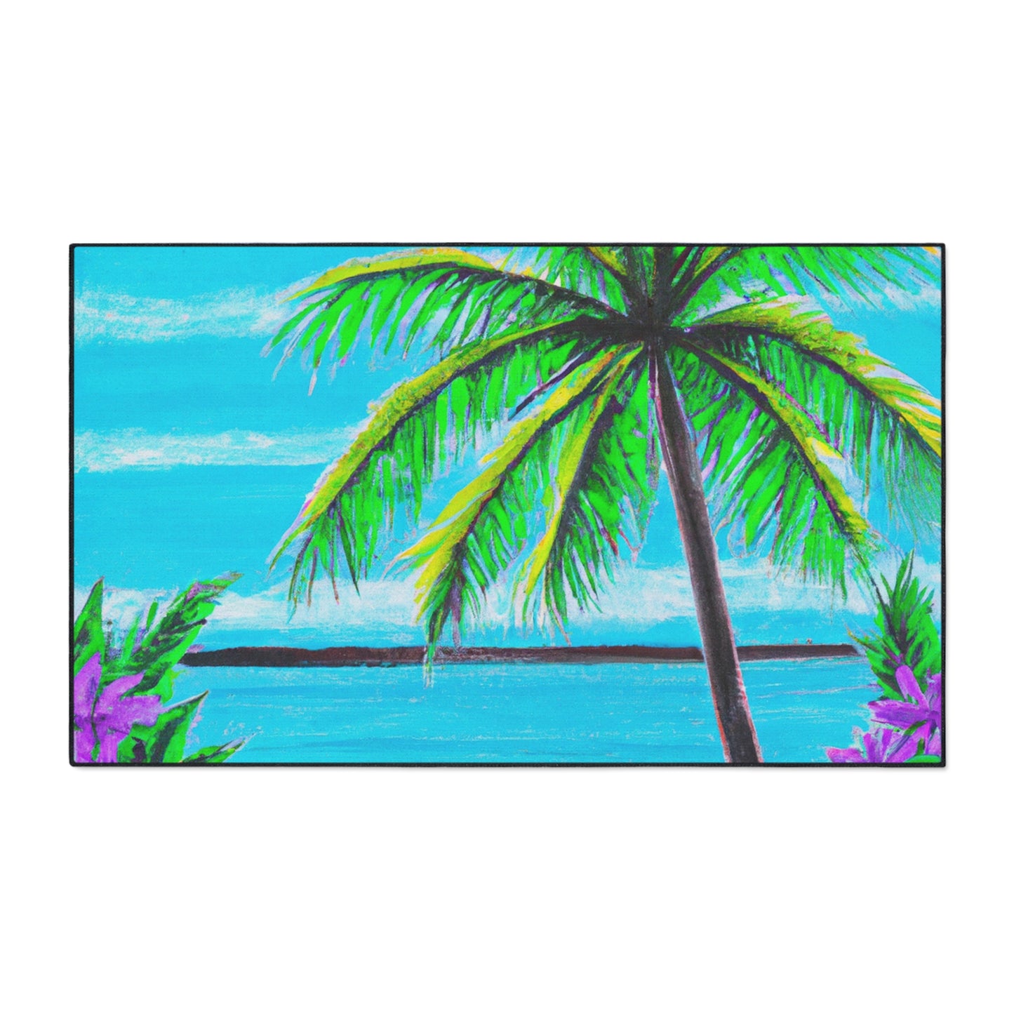 Heavy Duty Floor Mat, 5 Sizes – Tropical Area Rug for Home Décor / Calm Beach