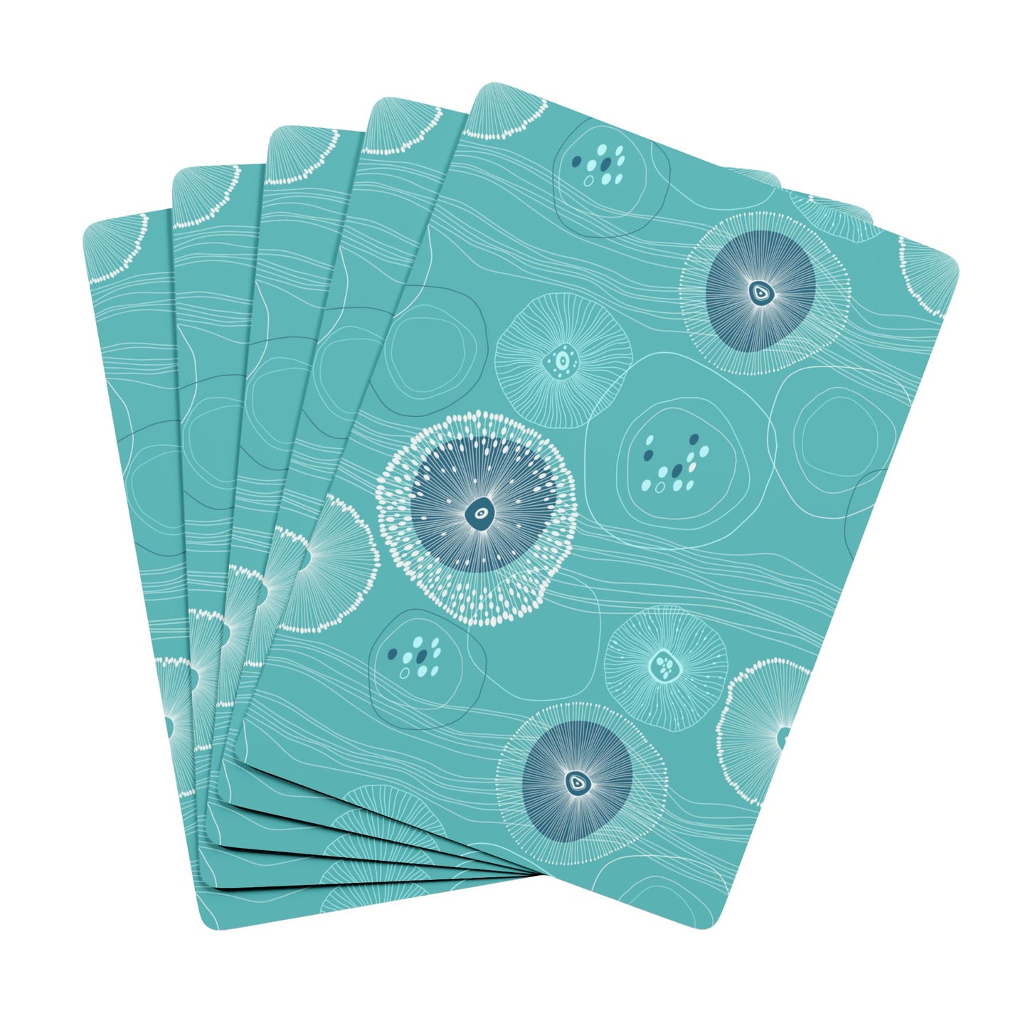 Poker Playing Cards -  Plankton Drift Teal