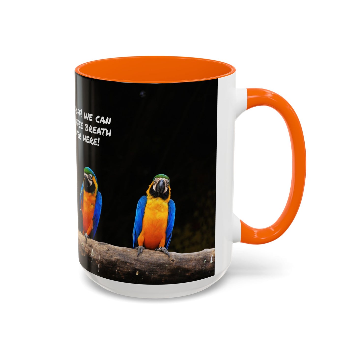 Parrot Accent Coffee Mug (11, 15oz), 8 Colors - Coffee Breath