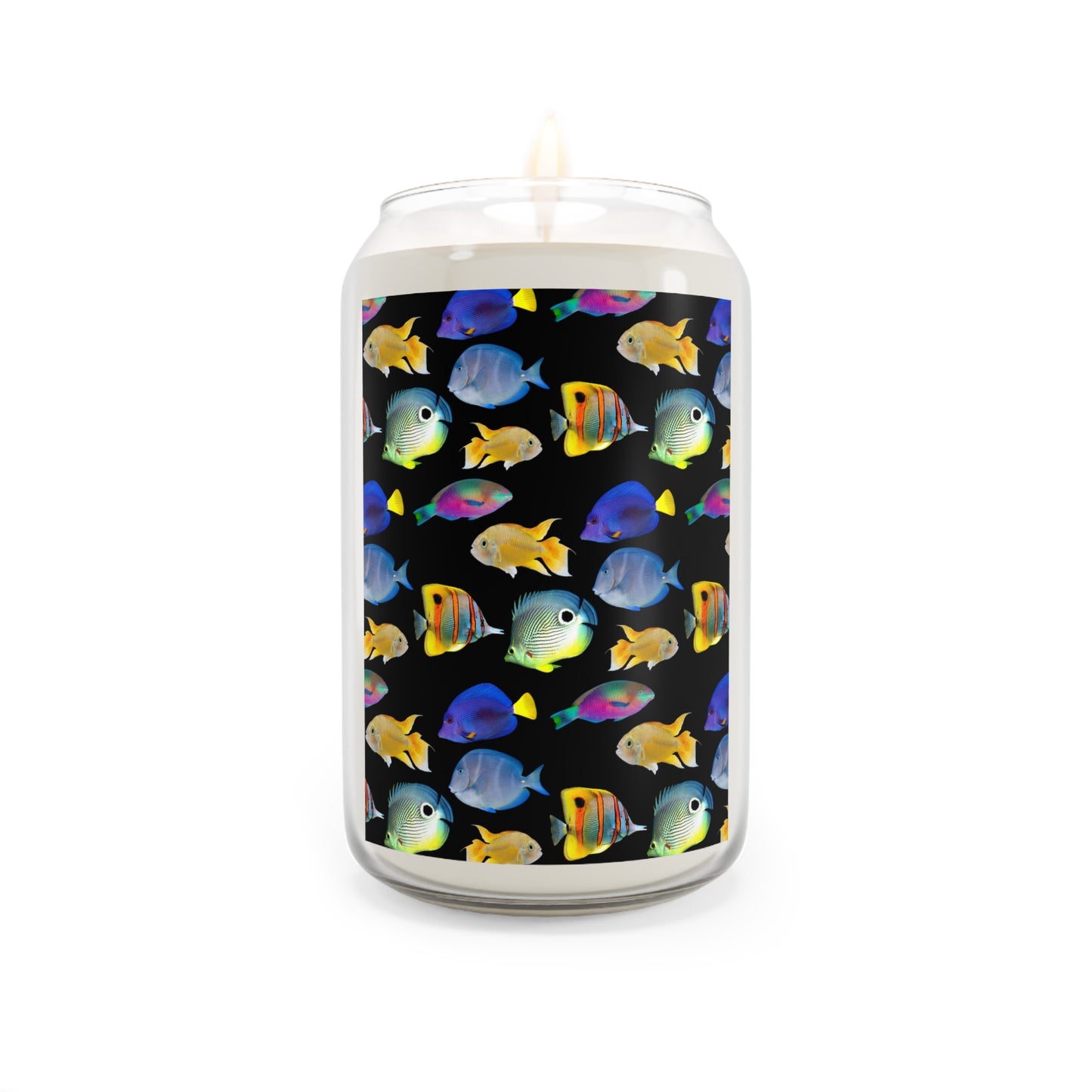 Scented Candle, 13.75oz - School of Fish, Black