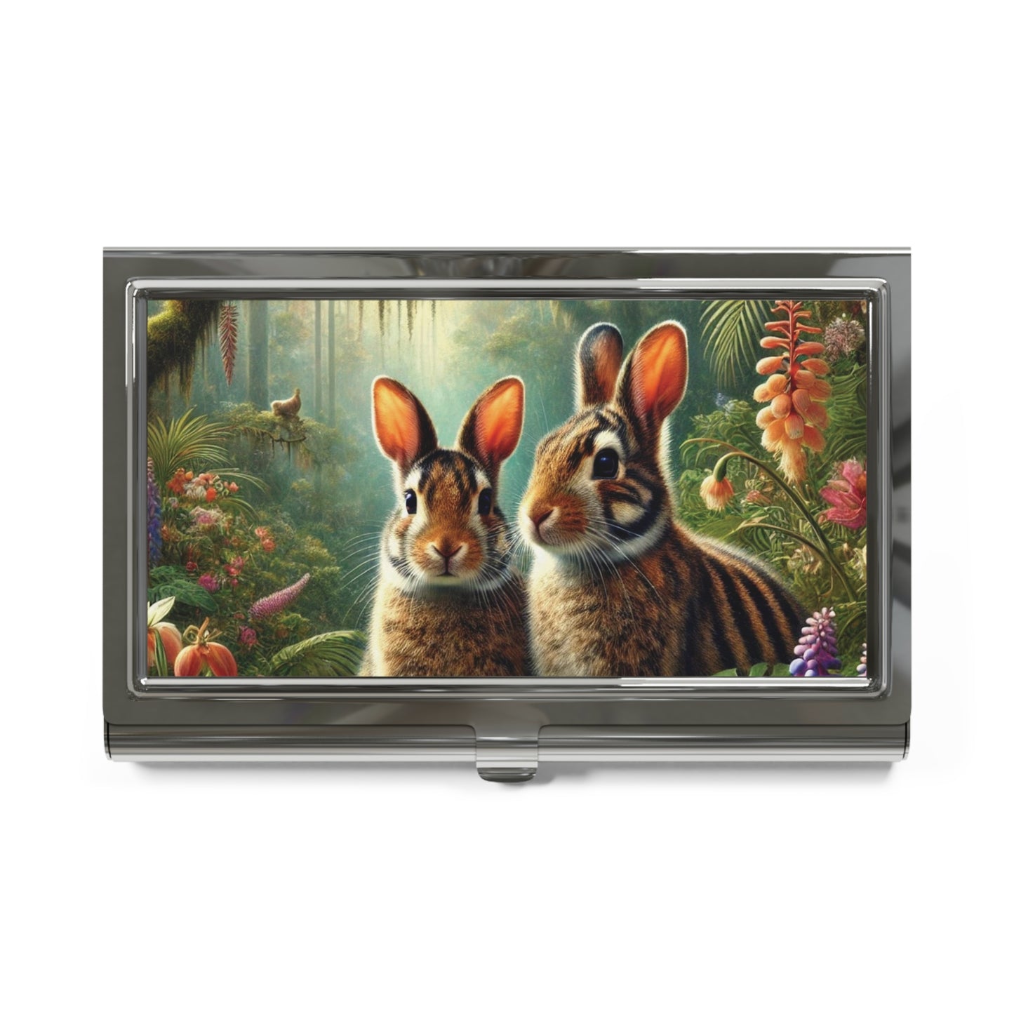Business Card Holder/Case - Tropical Sumatran Rabbits