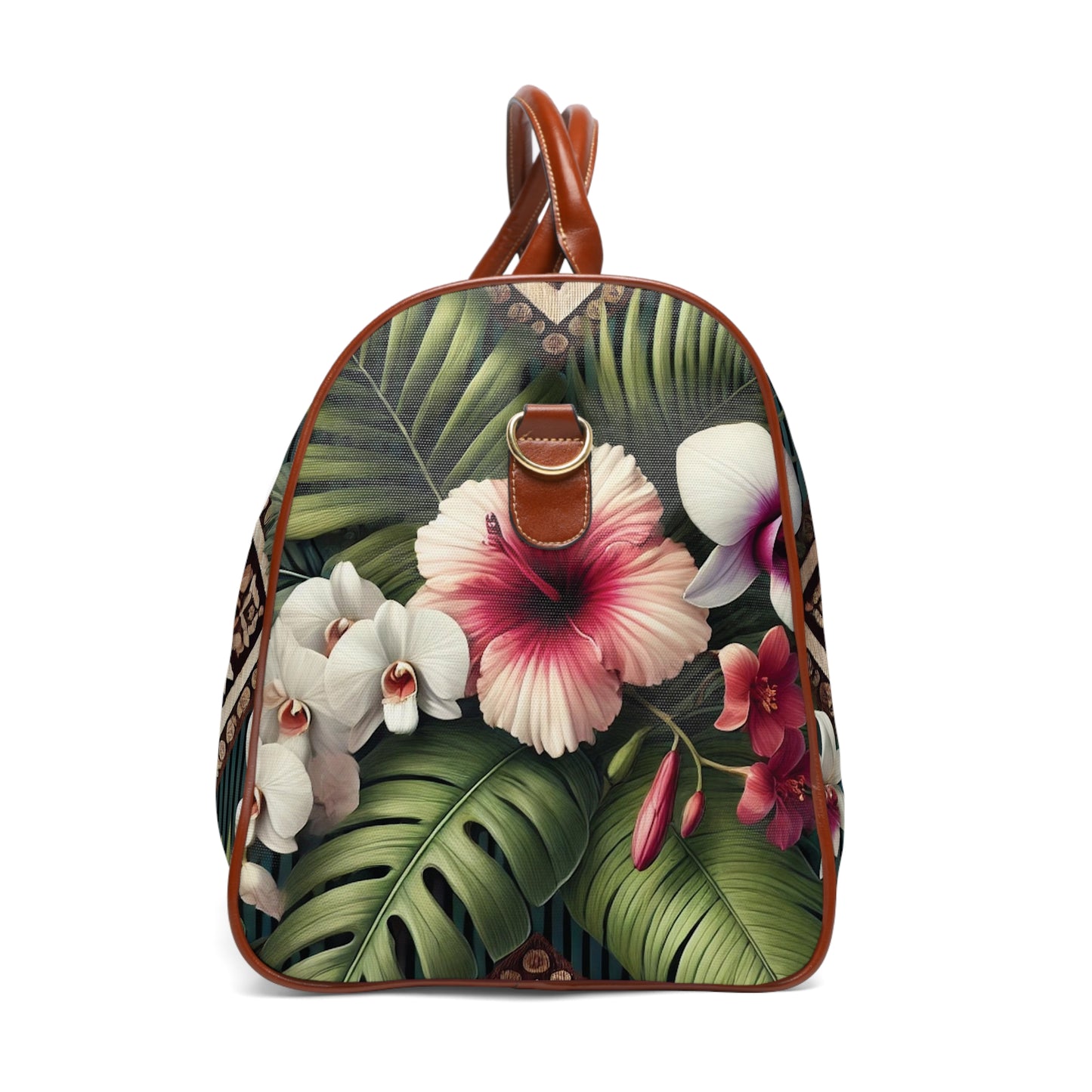 Tropical Waterproof Travel Bag - Perfect for Beach Getaways / Tiki Orchids
