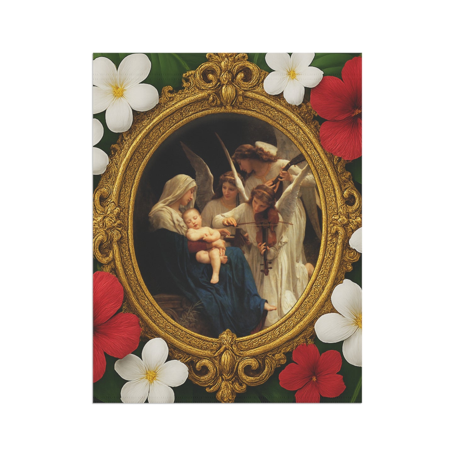 Religious Tropical Garden Flag  - Perfect for Outdoor Decor / Song of the Angels