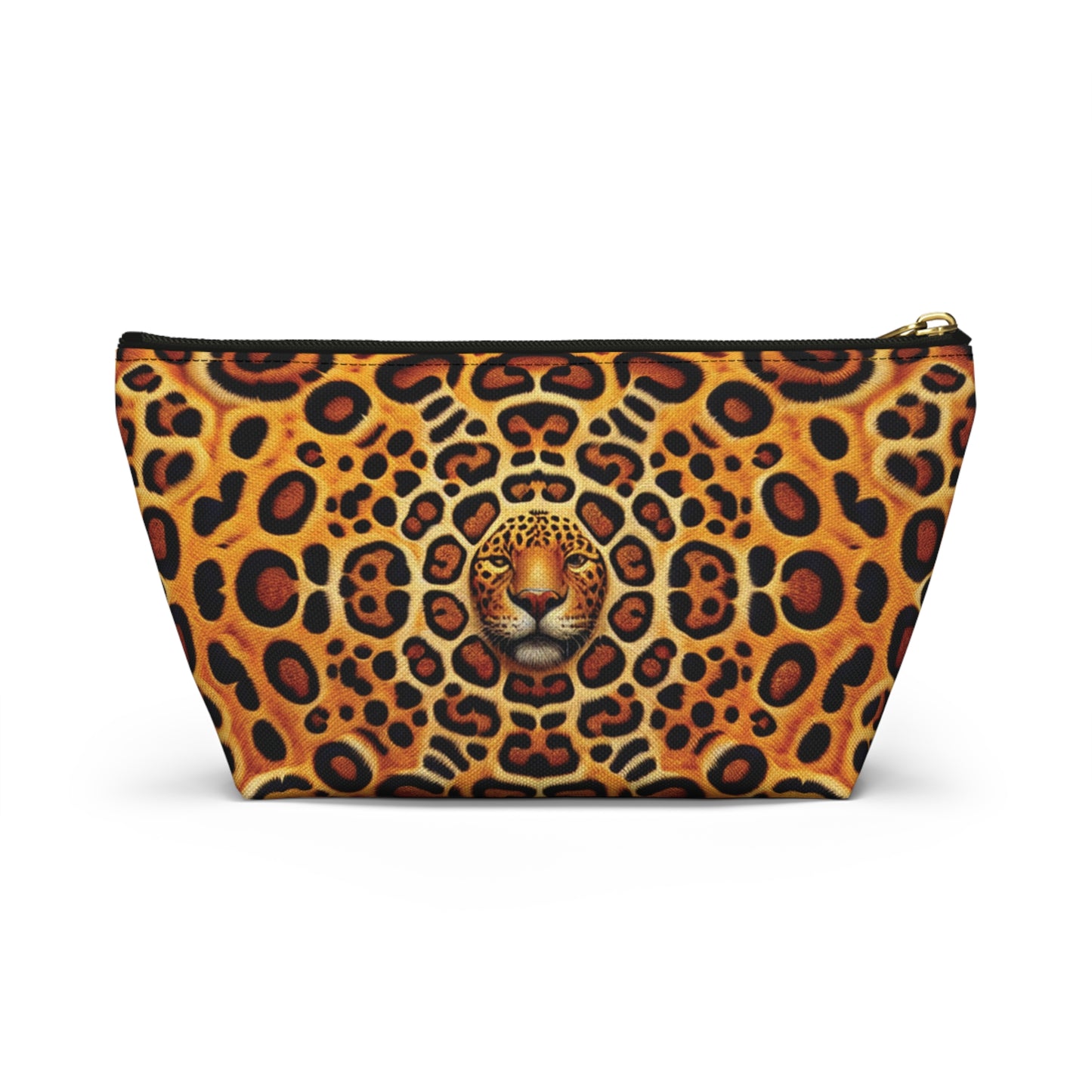 Tropical Accessory Pouch, 2 sizes | Makeup Bag | Perfect for Travel & Everyday Use / Kaleido Jaguar Spots