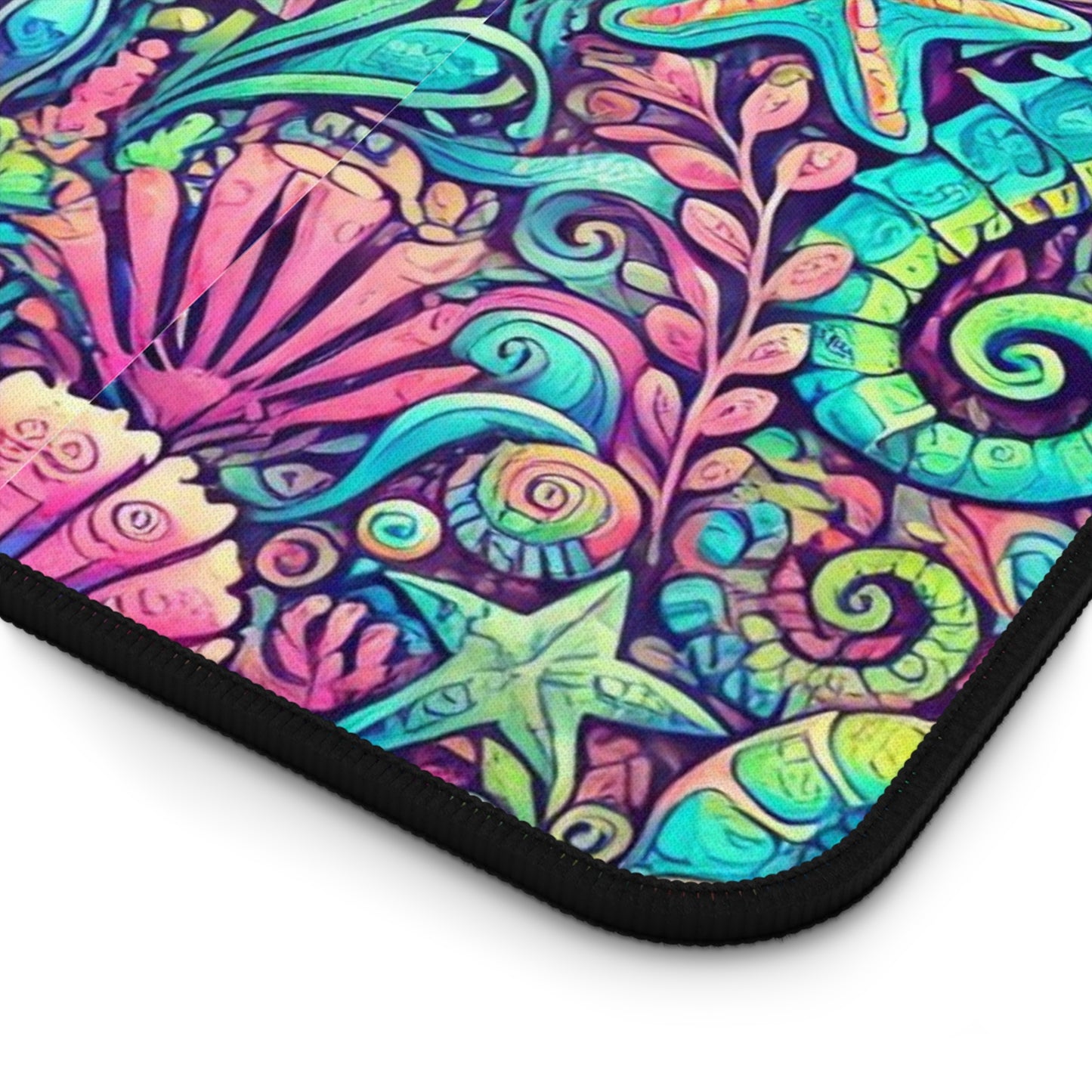 Tropical Mouse Pad/Desk Mat, 3 Sizes - Perfect for Home Office / Seahorses, Pop