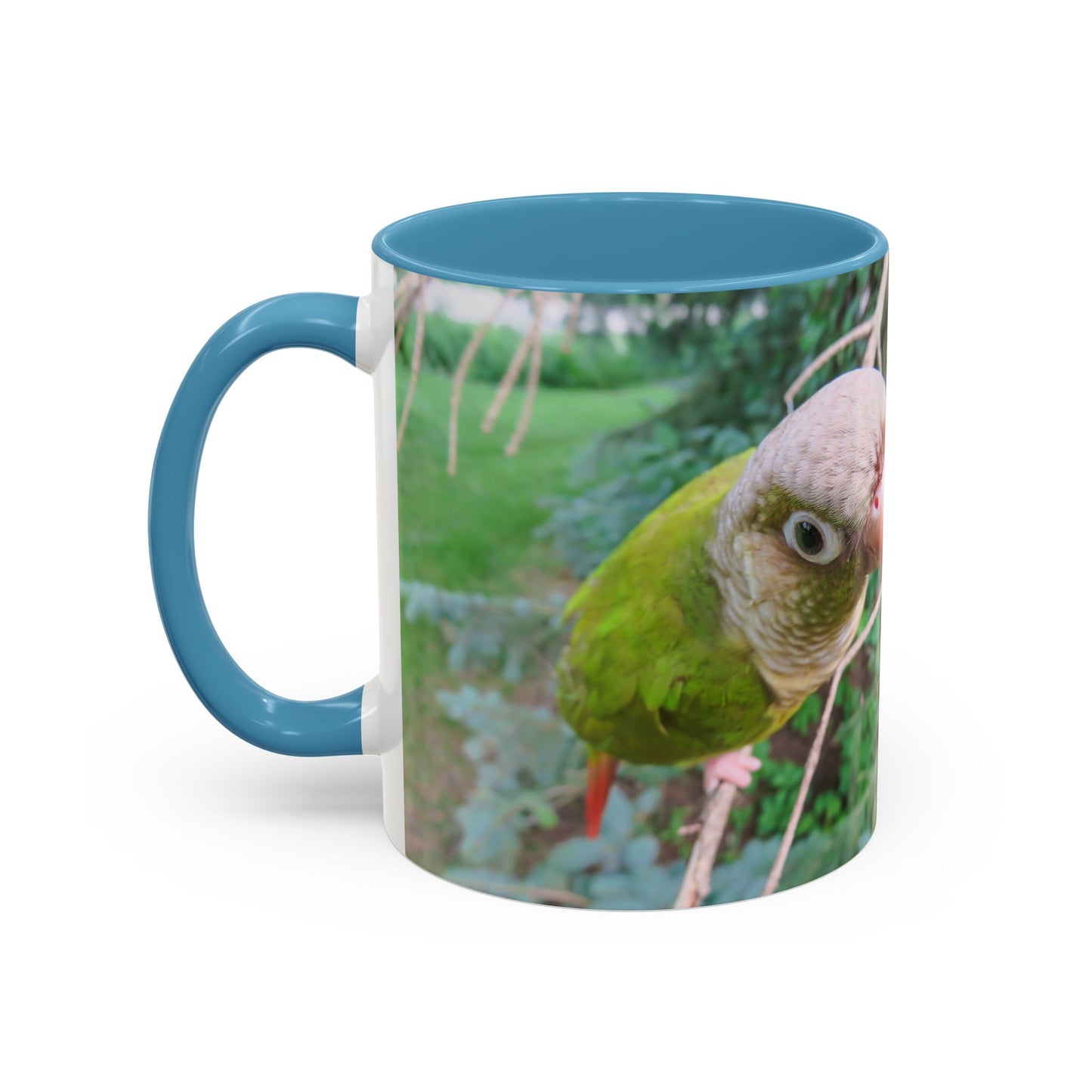 Parrot Accent Coffee Mug (11, 15oz), 8 Colors - Same Snarky Attitude, green