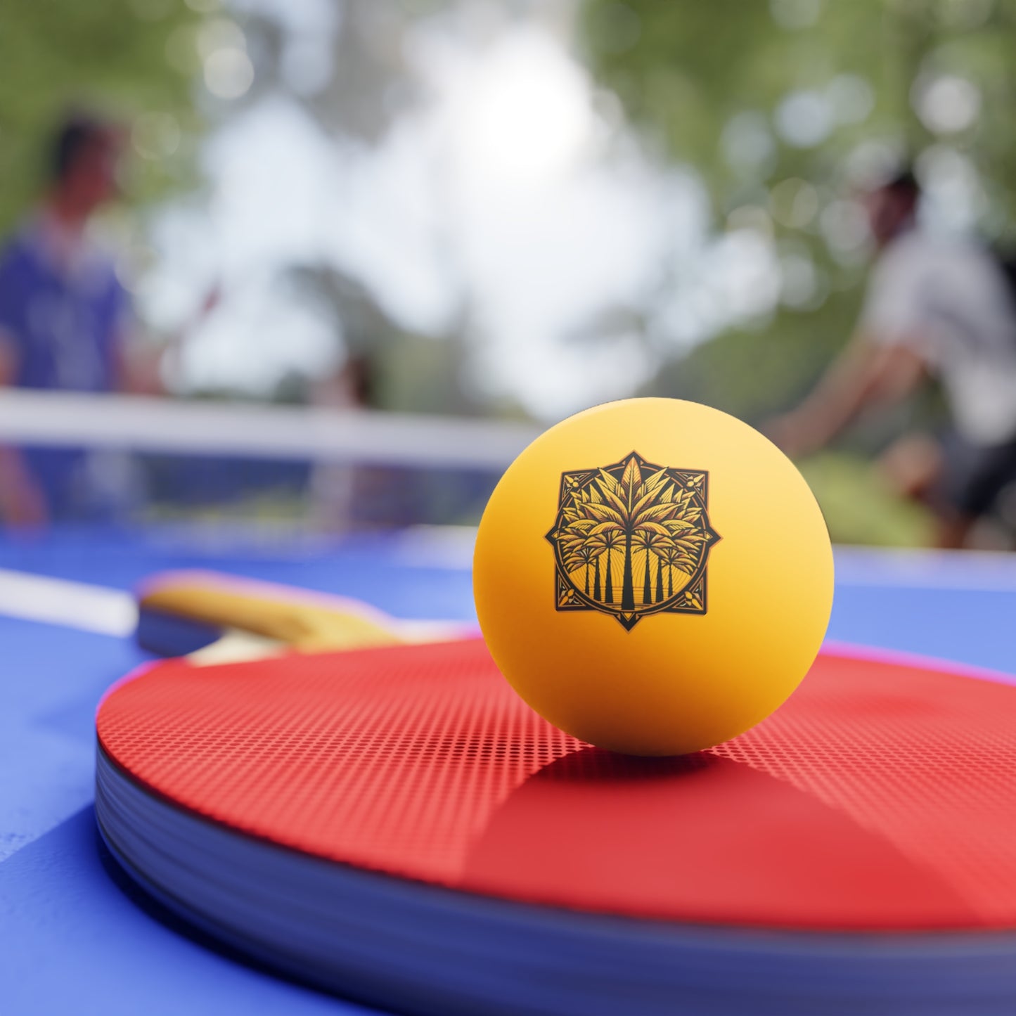 Tropical Paradise Ping Pong Balls - 6 Pack with Deco Palm/Orange