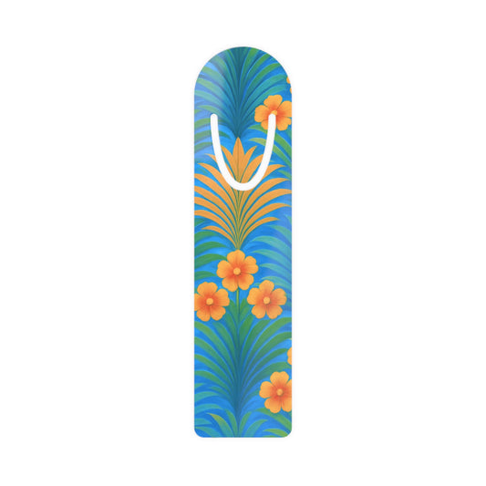 Bookmark - Aluminum, Sunrise Palms/Blue